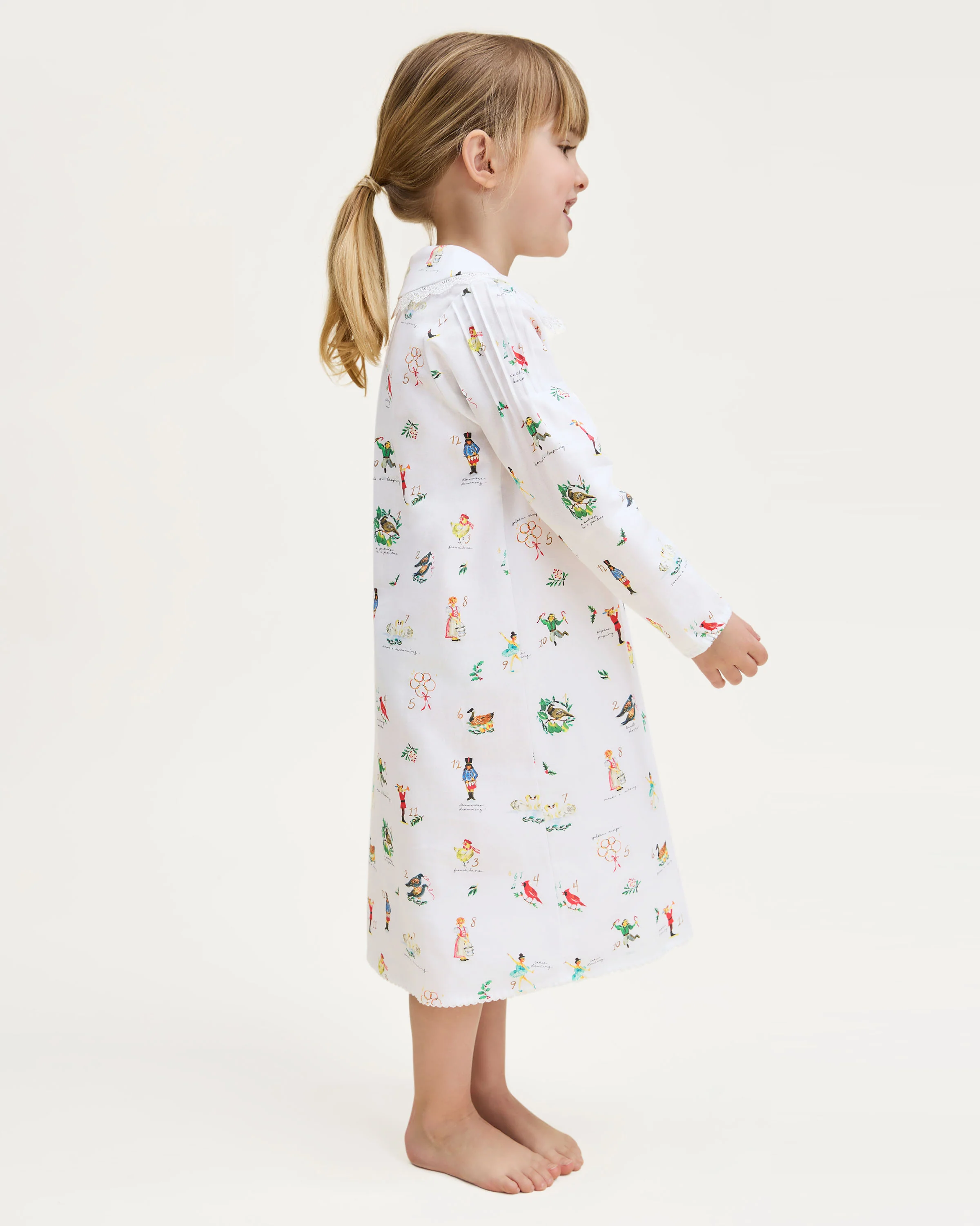 Girl's Twill Lola Nightgown in 12 Days of Christmas - Image 4
