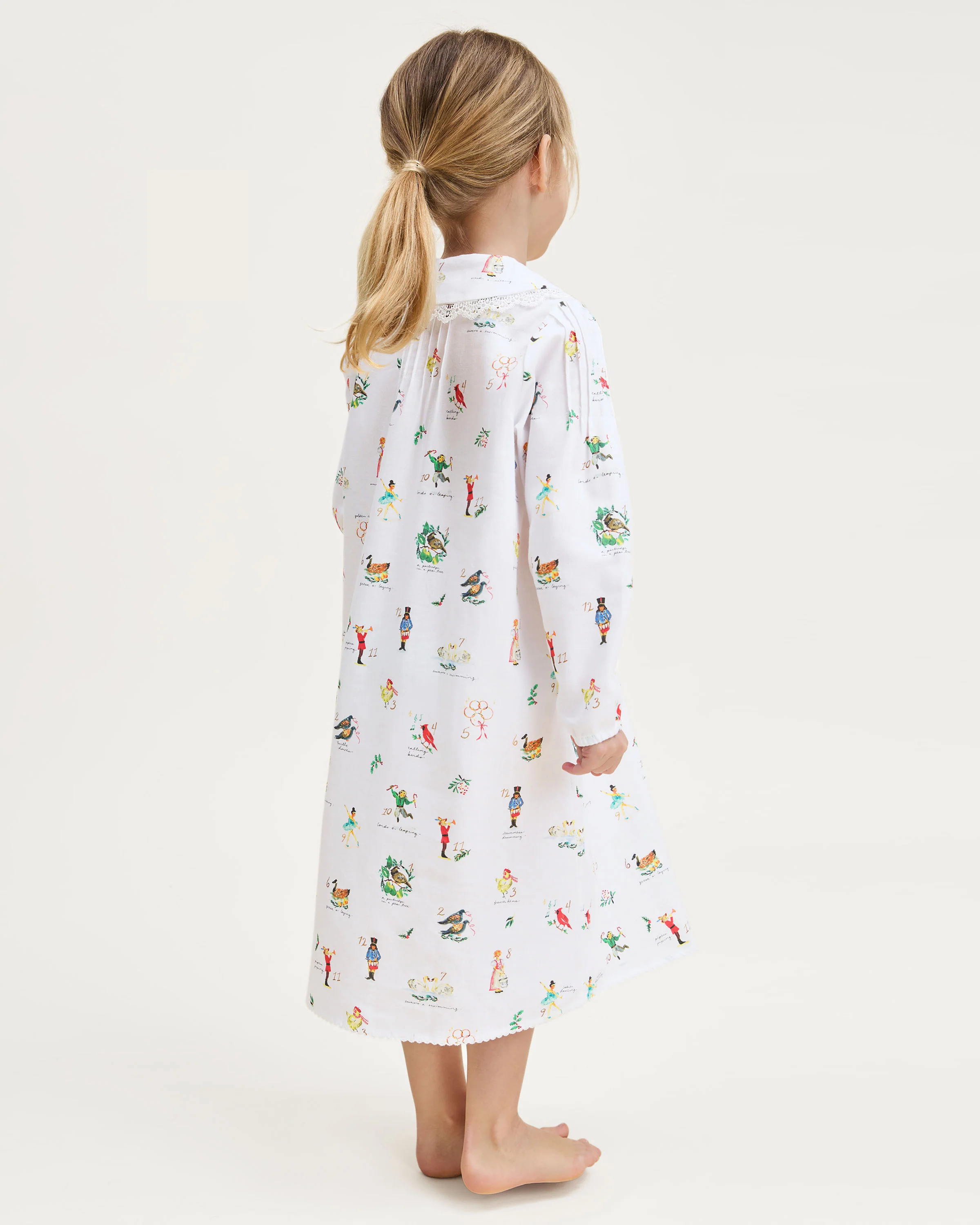 Girl's Twill Lola Nightgown in 12 Days of Christmas - Image 5