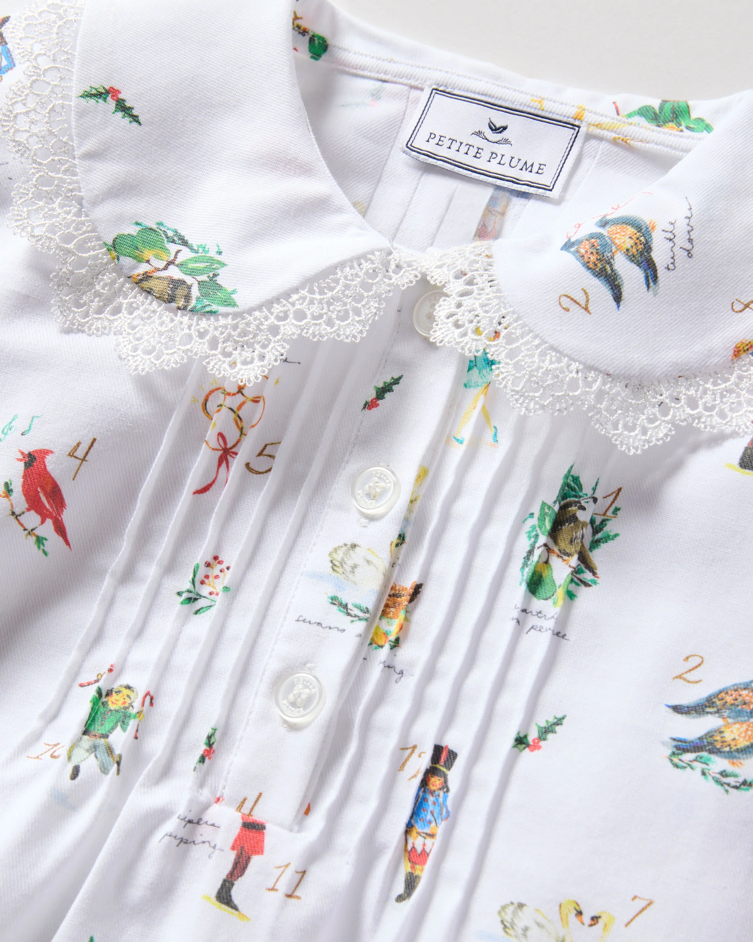 Girl's Twill Lola Nightgown in 12 Days of Christmas - Image 6