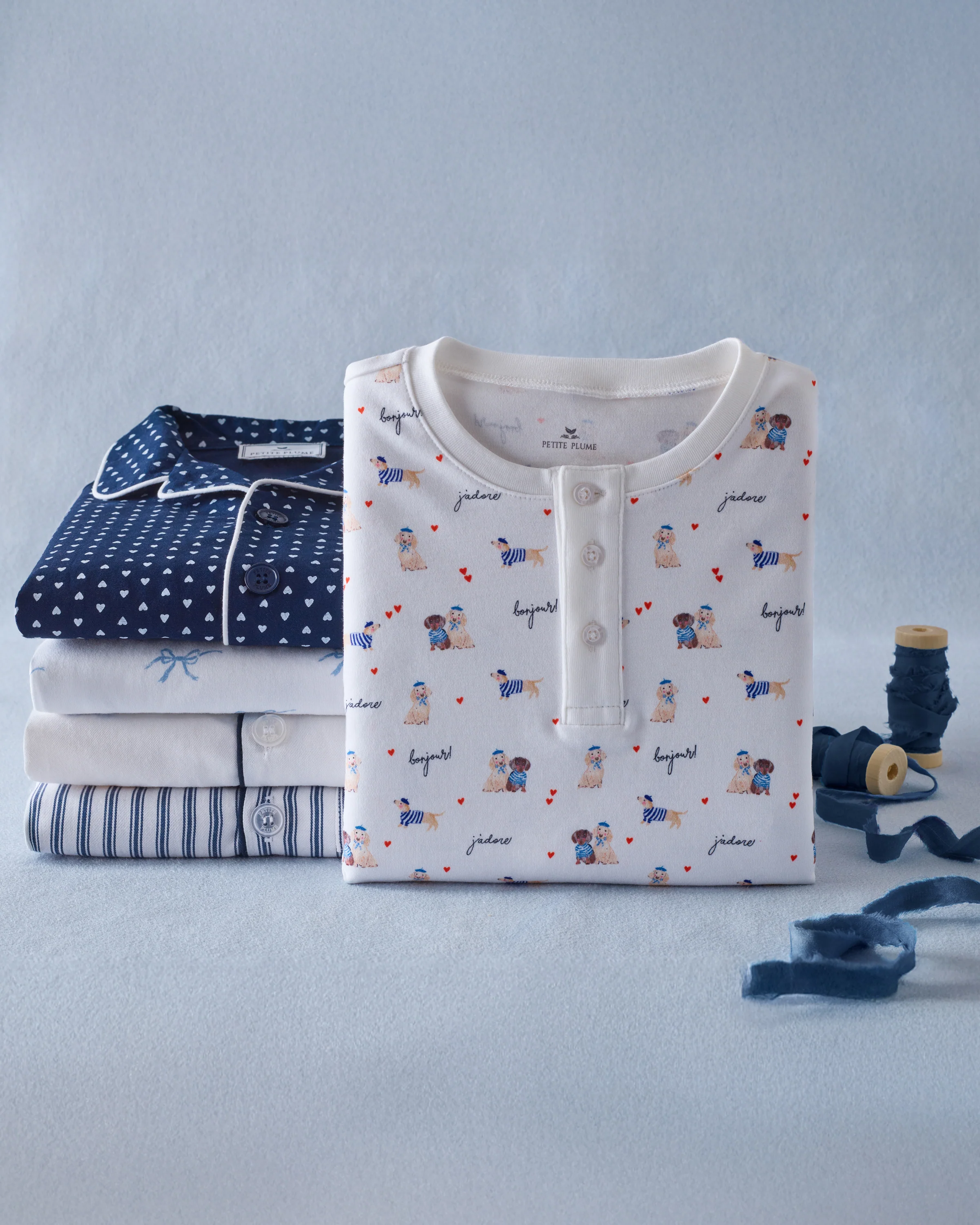 Kid's Pima Snug Fit Pajama Set in Le Woof - Image 7