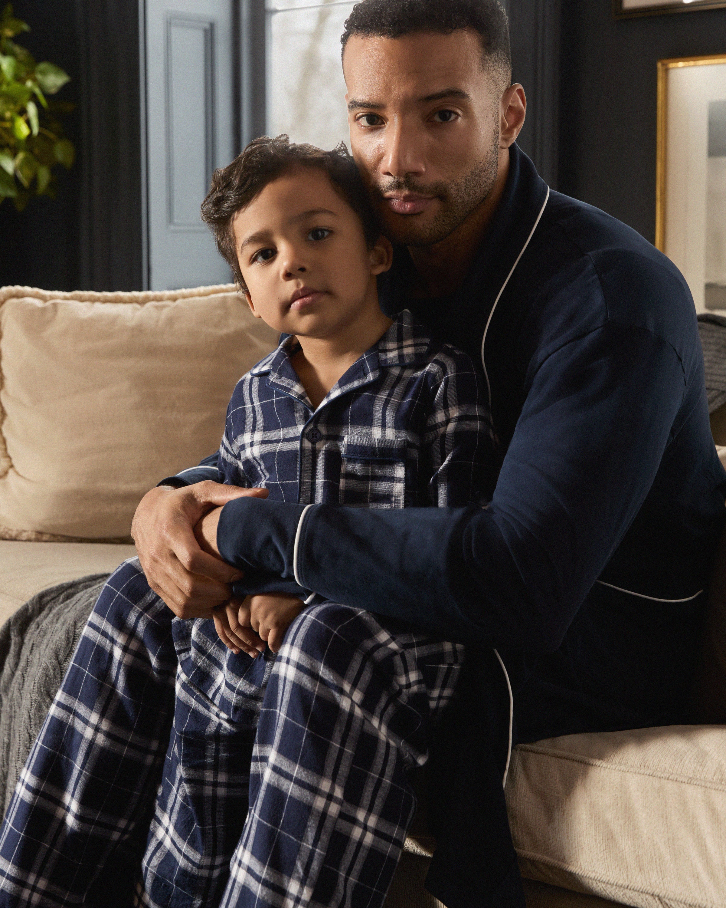 Kid's Brushed Twill Pajama Set in Oxford Tartan - Image 6