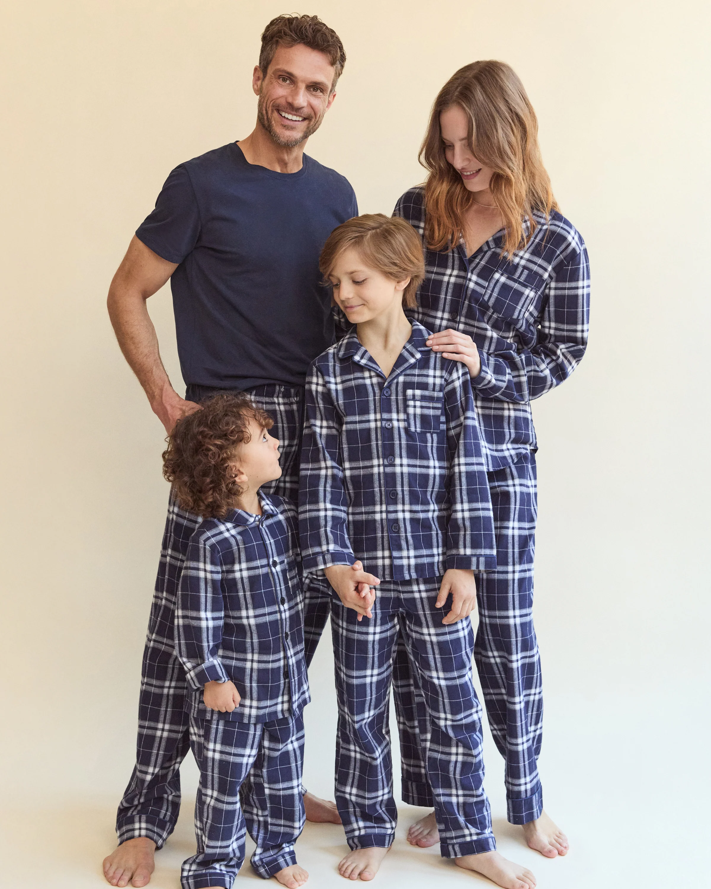Kid's Brushed Twill Pajama Set in Oxford Tartan - Image 7