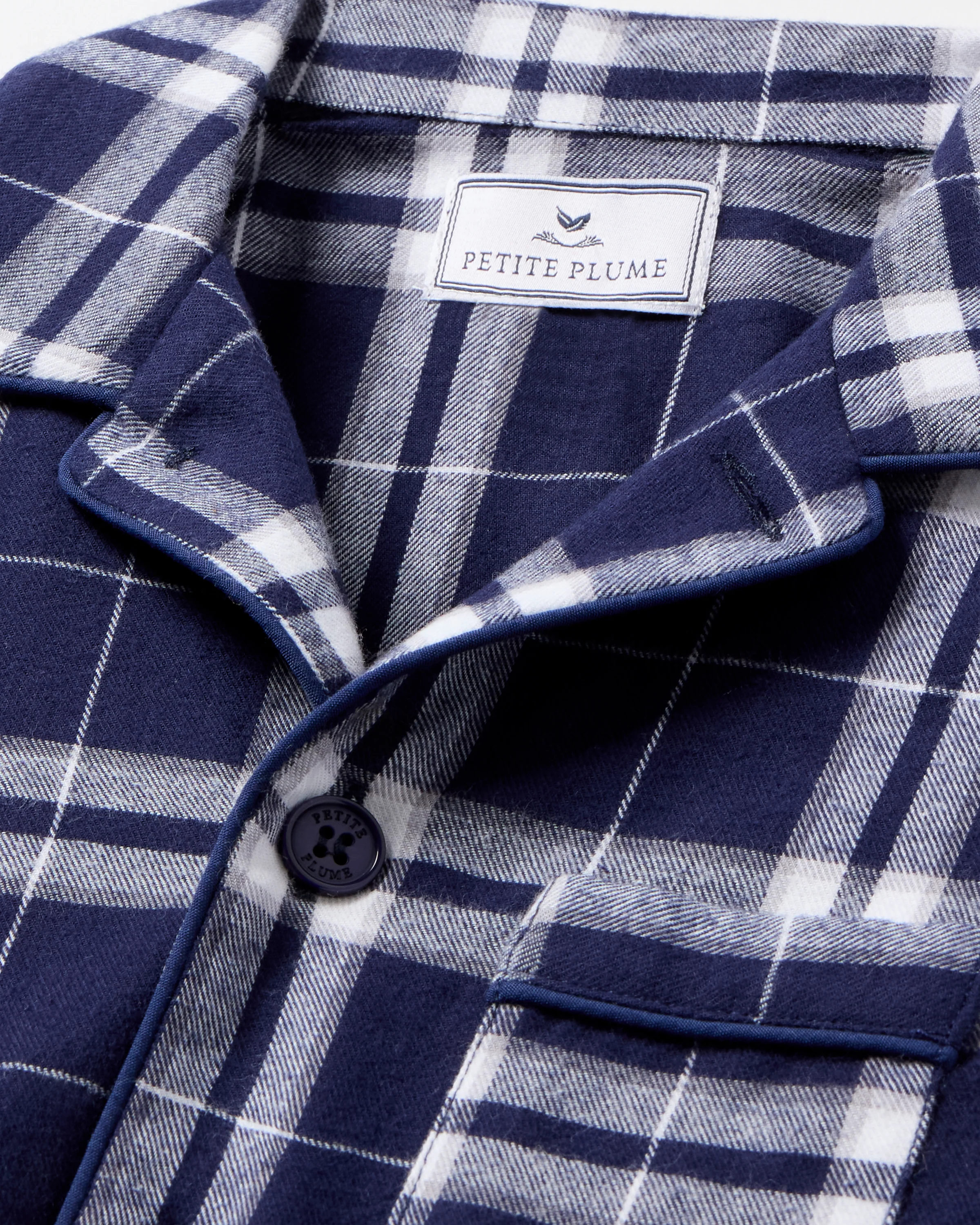 Kid's Brushed Twill Pajama Set in Oxford Tartan - Image 8