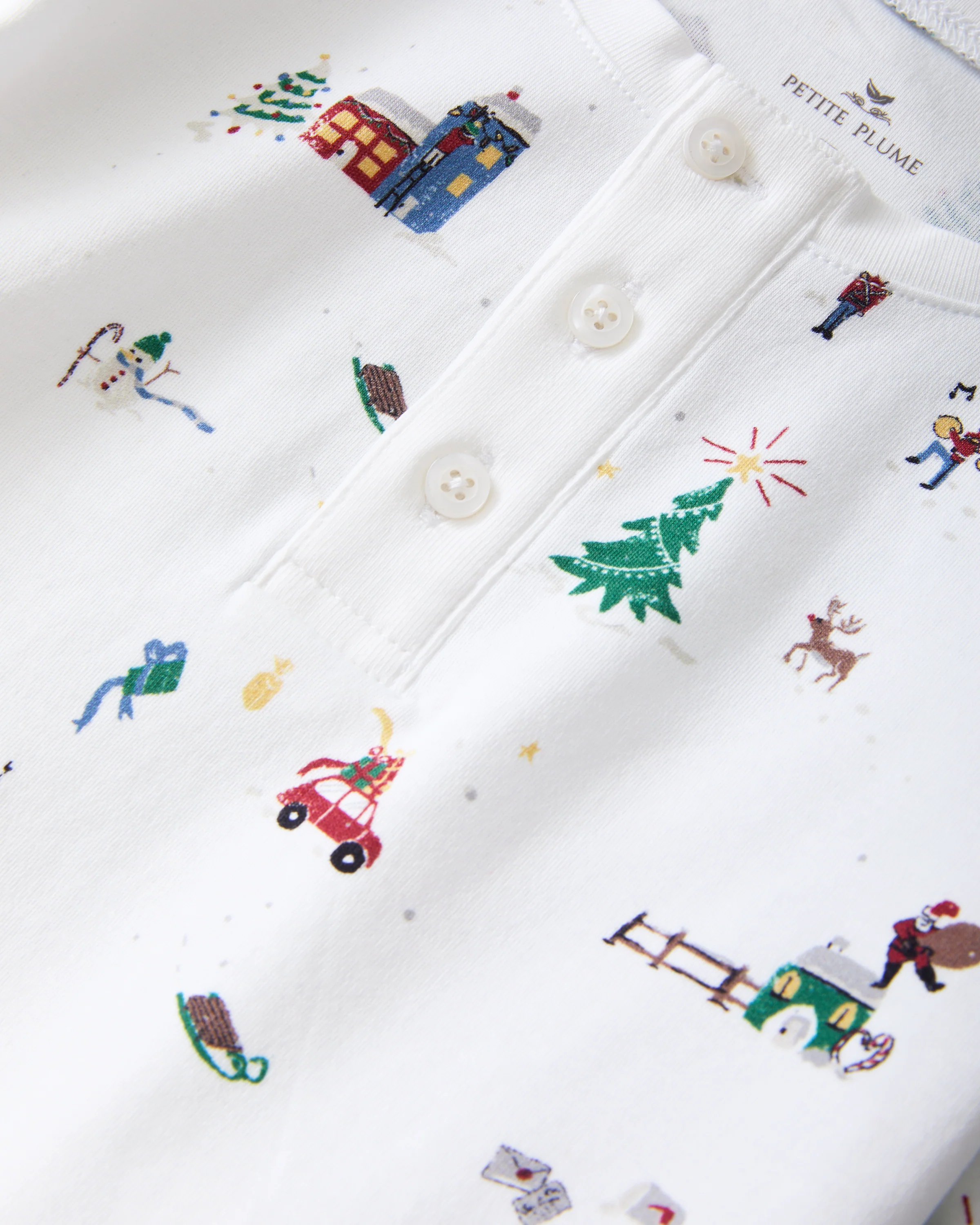Kids Pima Snug Fit Pajama Set in Holiday Town - Image 6