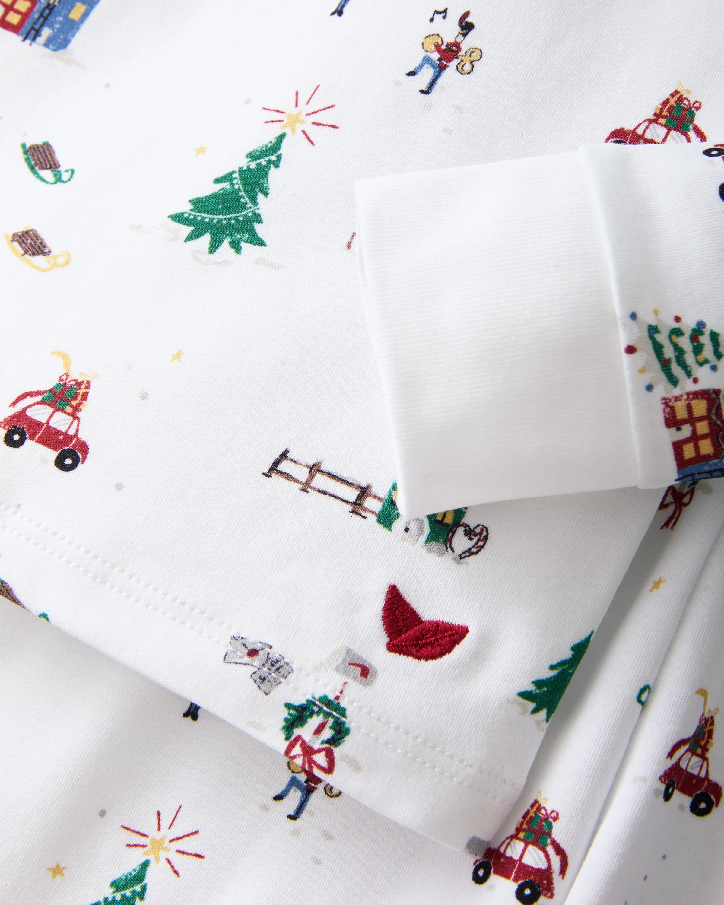 Kids Pima Snug Fit Pajama Set in Holiday Town - Image 7