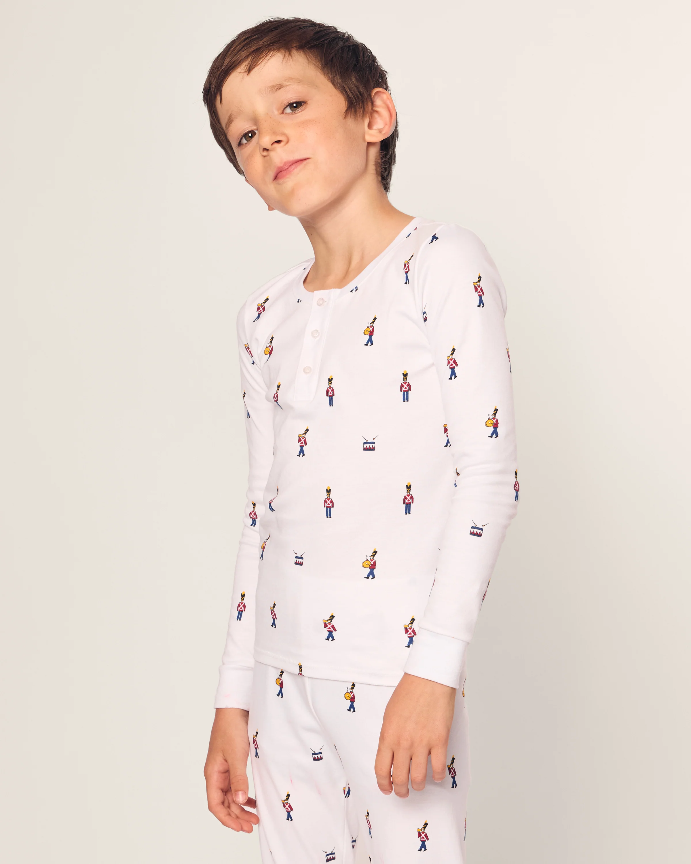 Kid's Pima Snug Fit Pajama Set in Toy Soldier - Image 5
