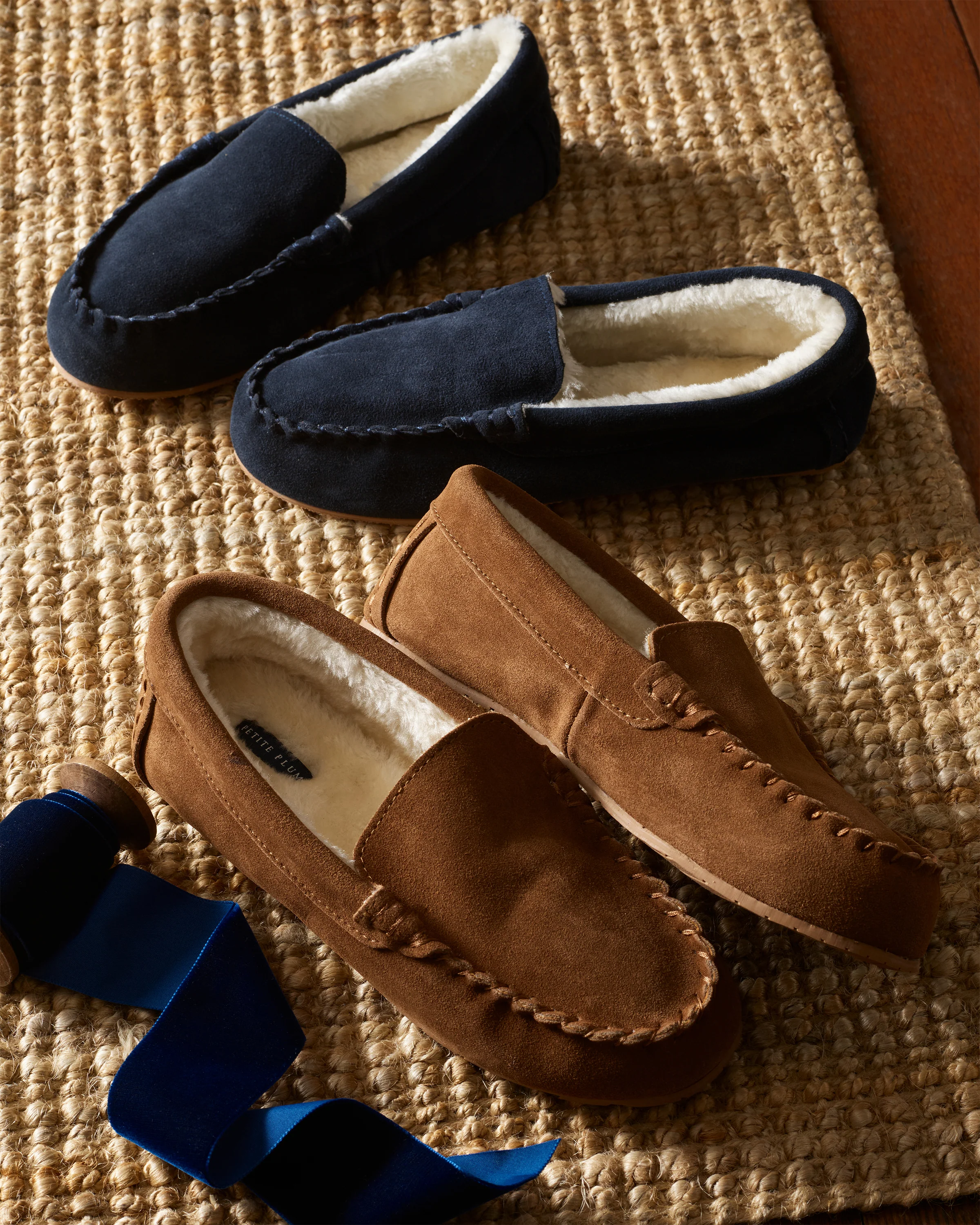 Kid's Suede Slippers in Tan - Image 3