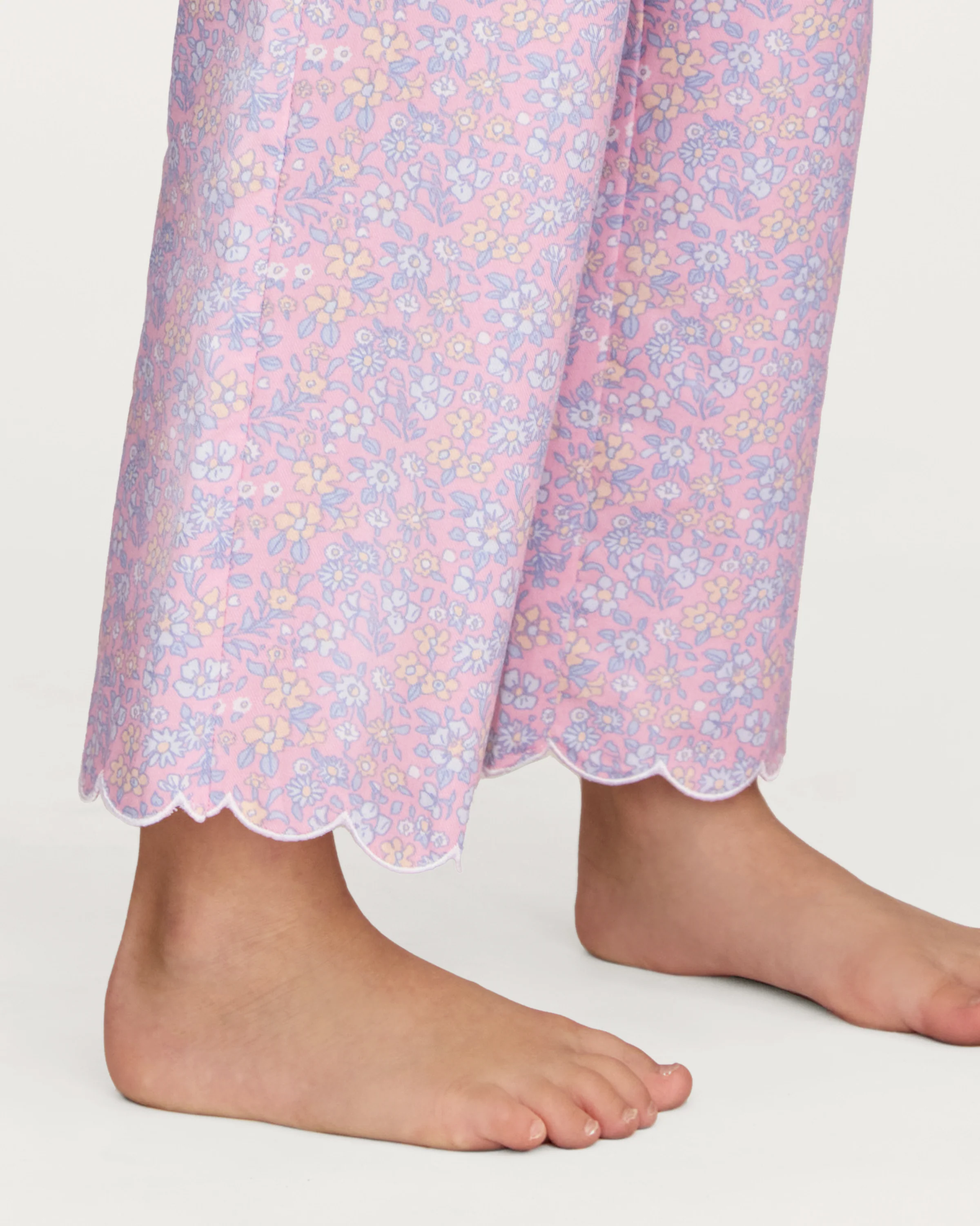 Kid's Twill Colette Pajama Set in Fleur Blush - Image 3