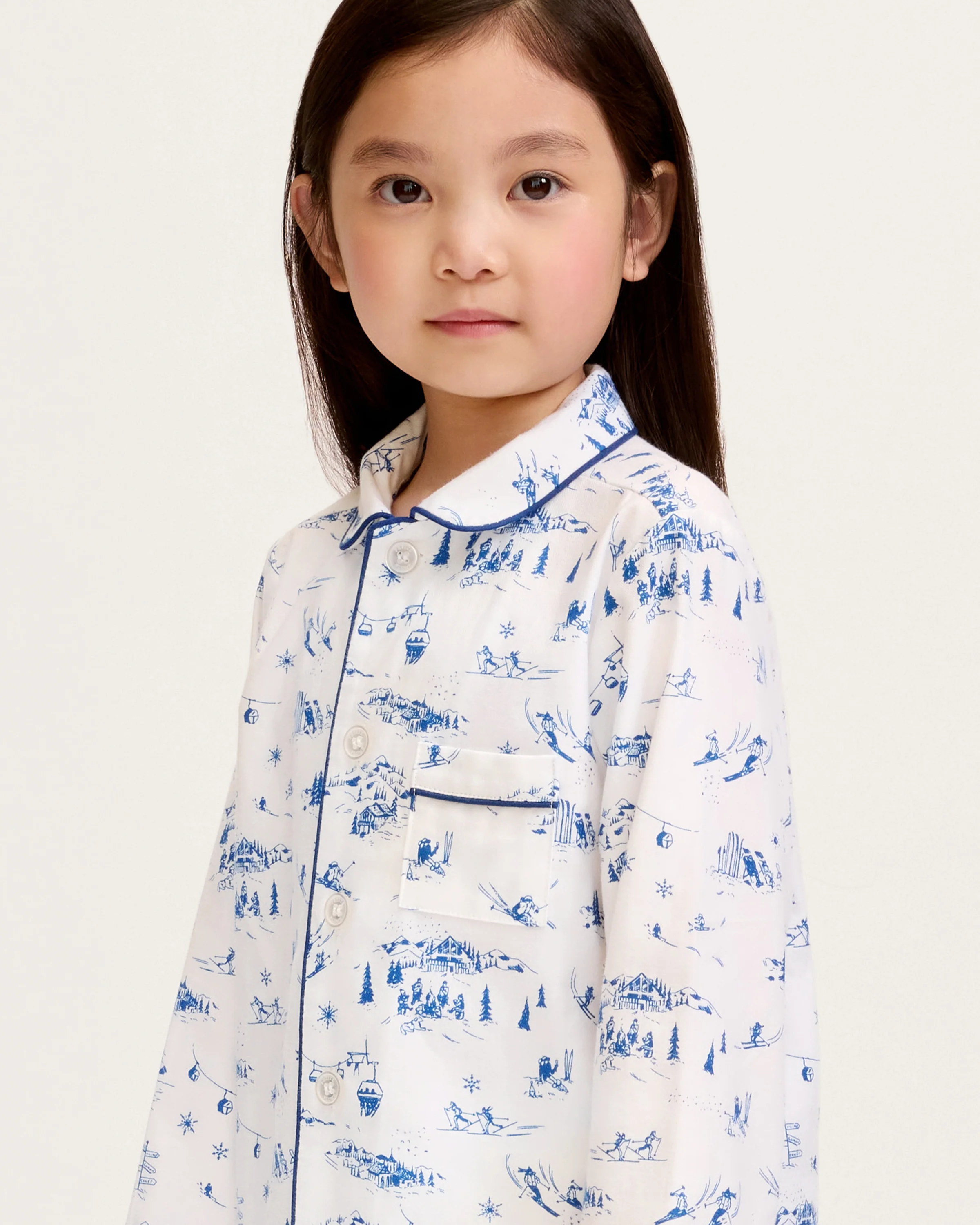 Kid's Twill Pajama Set in Chalet Toile - Image 3