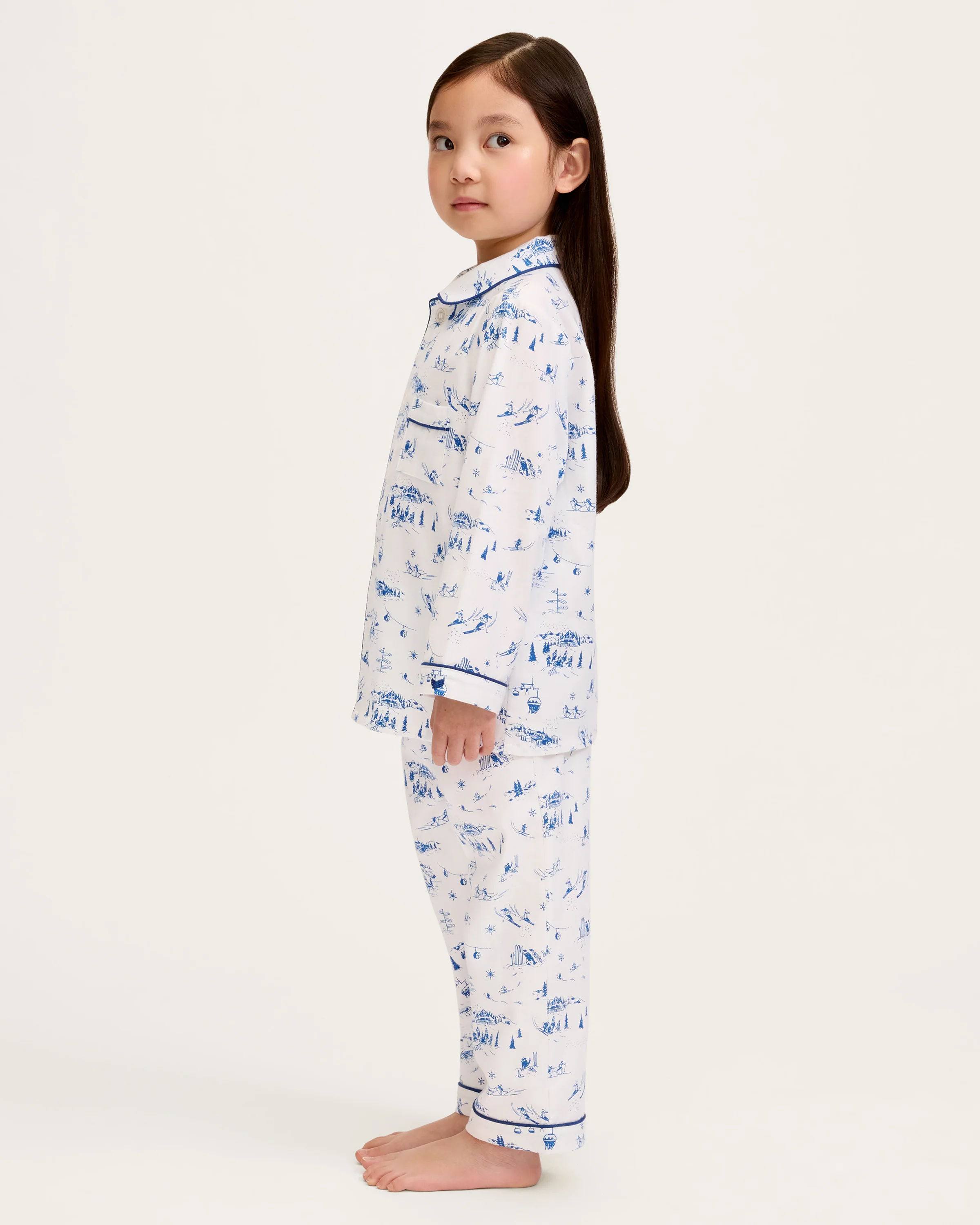 Kid's Twill Pajama Set in Chalet Toile - Image 4