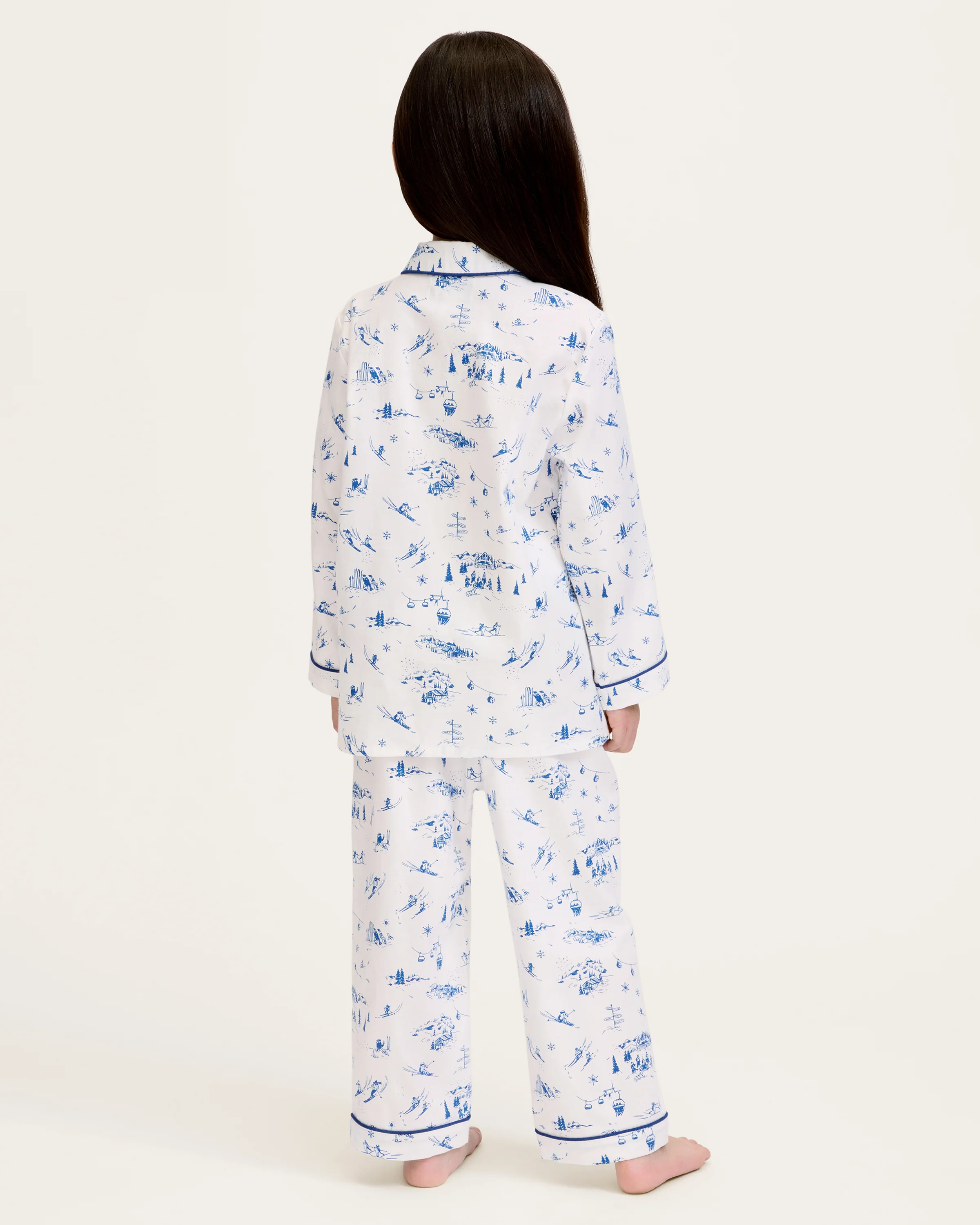 Kid's Twill Pajama Set in Chalet Toile - Image 5