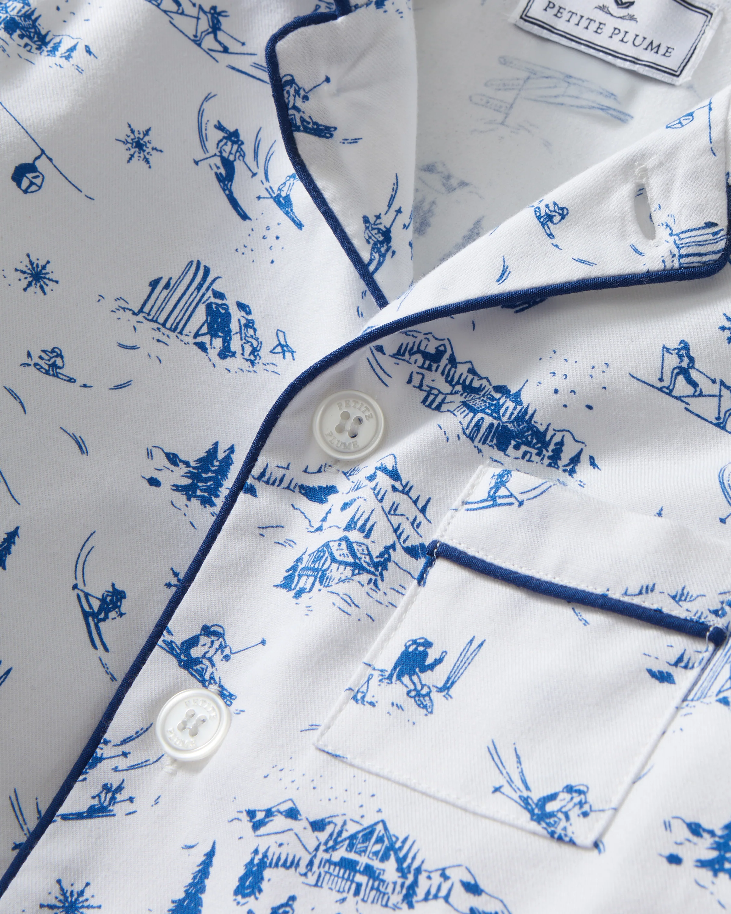 Kid's Twill Pajama Set in Chalet Toile - Image 6