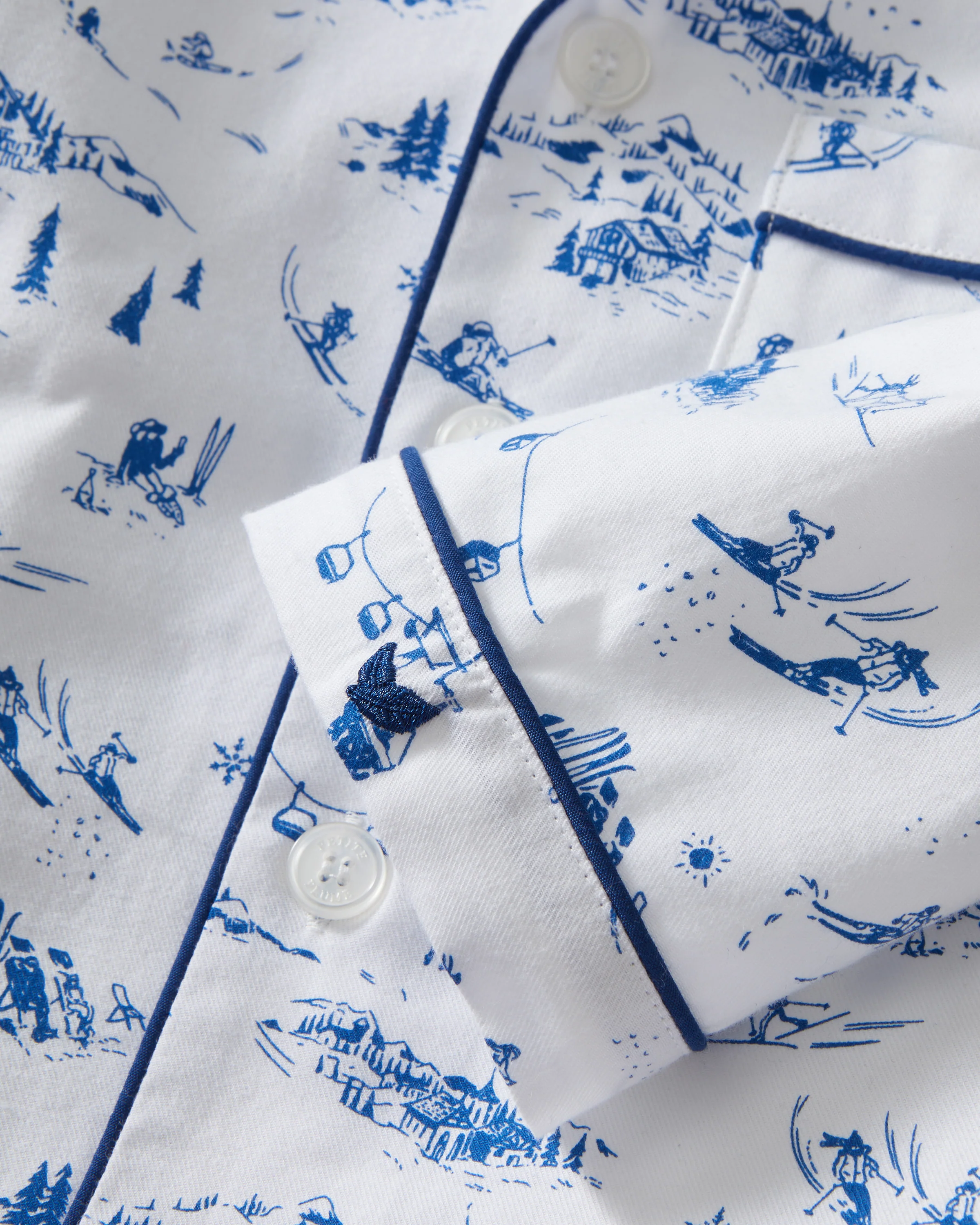 Kid's Twill Pajama Set in Chalet Toile - Image 7