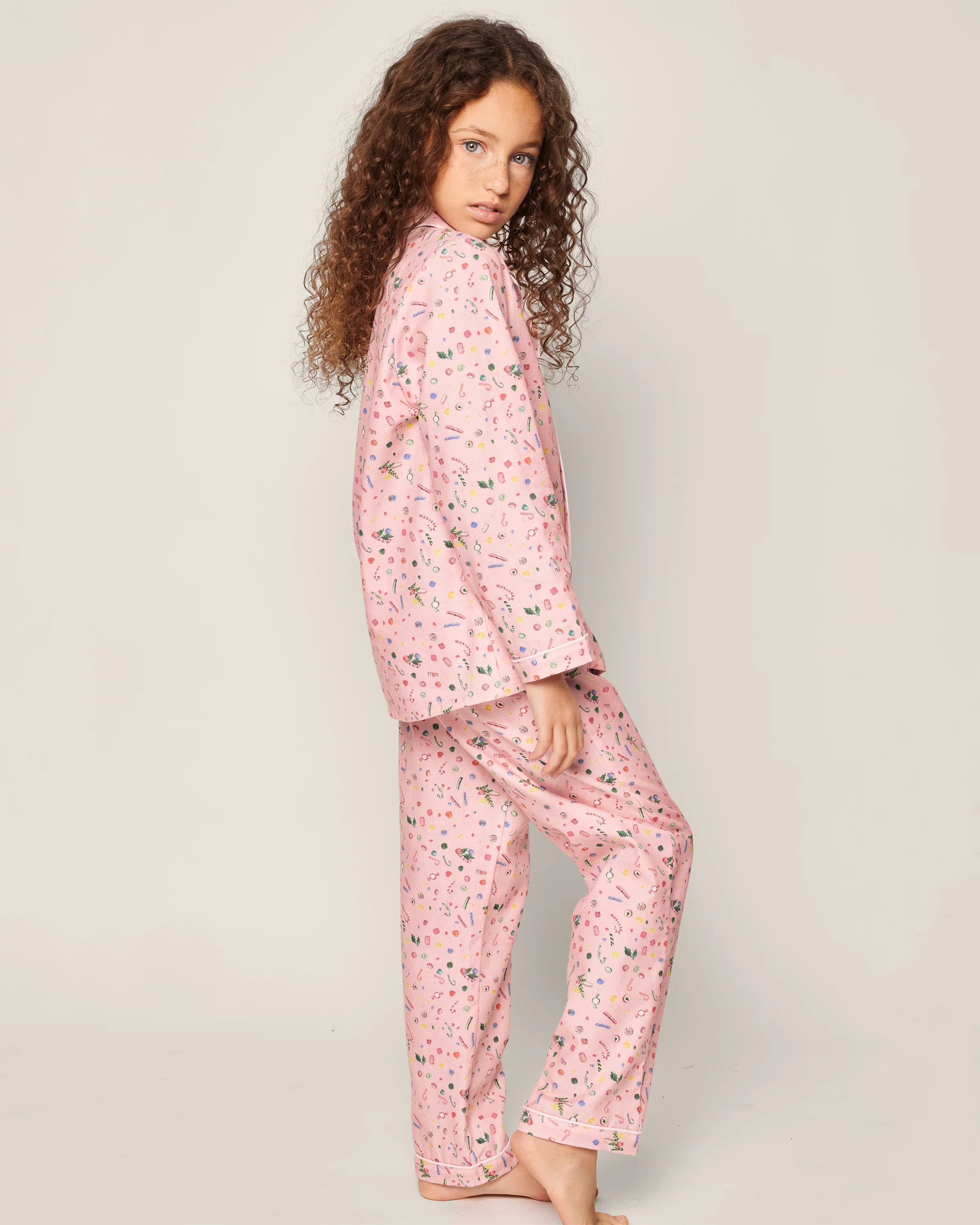 Kid's Twill Pajama Set in Vintage Sweets - Image 3