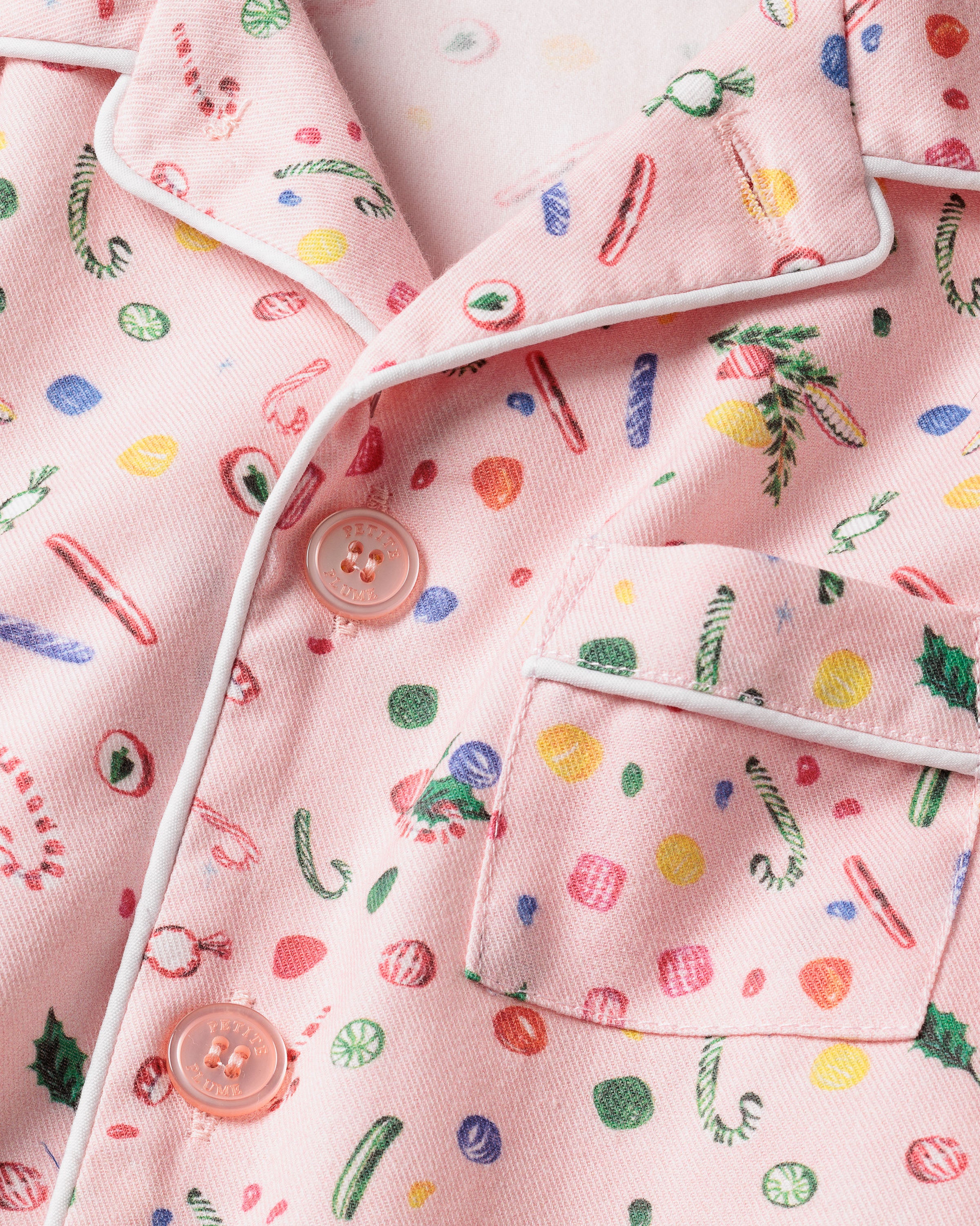 Kid's Twill Pajama Set in Vintage Sweets - Image 6