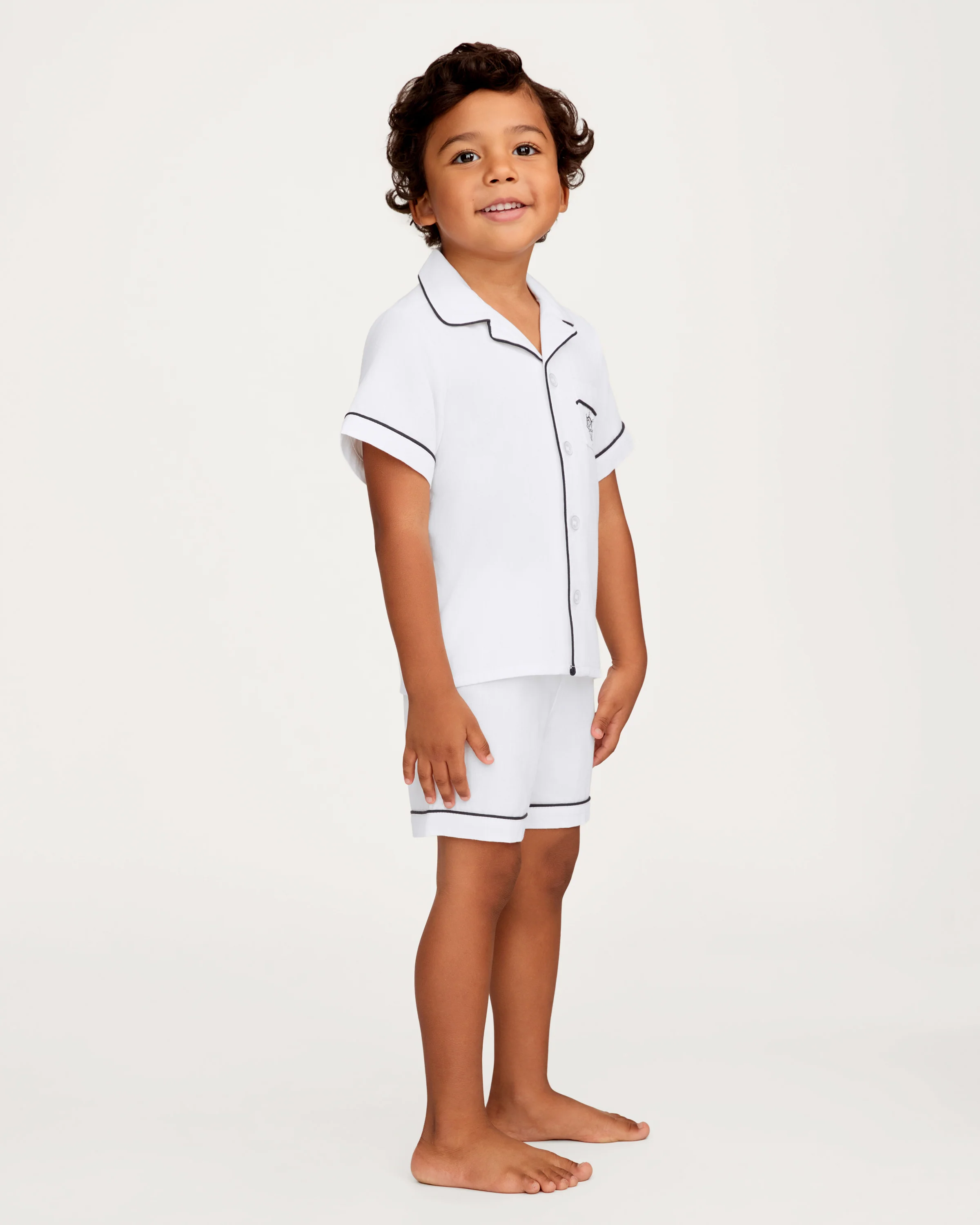 Kid's Twill Pajama Short Set with Team USA Custom Embroidery - Image 3