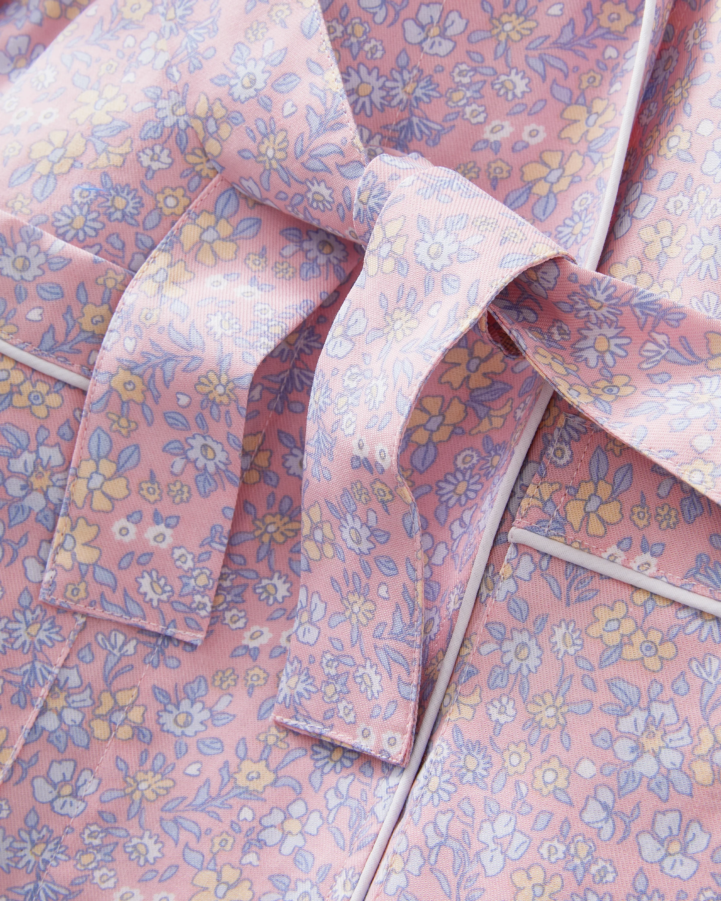 Kid's Twill Robe in Fleur Blush - Image 7
