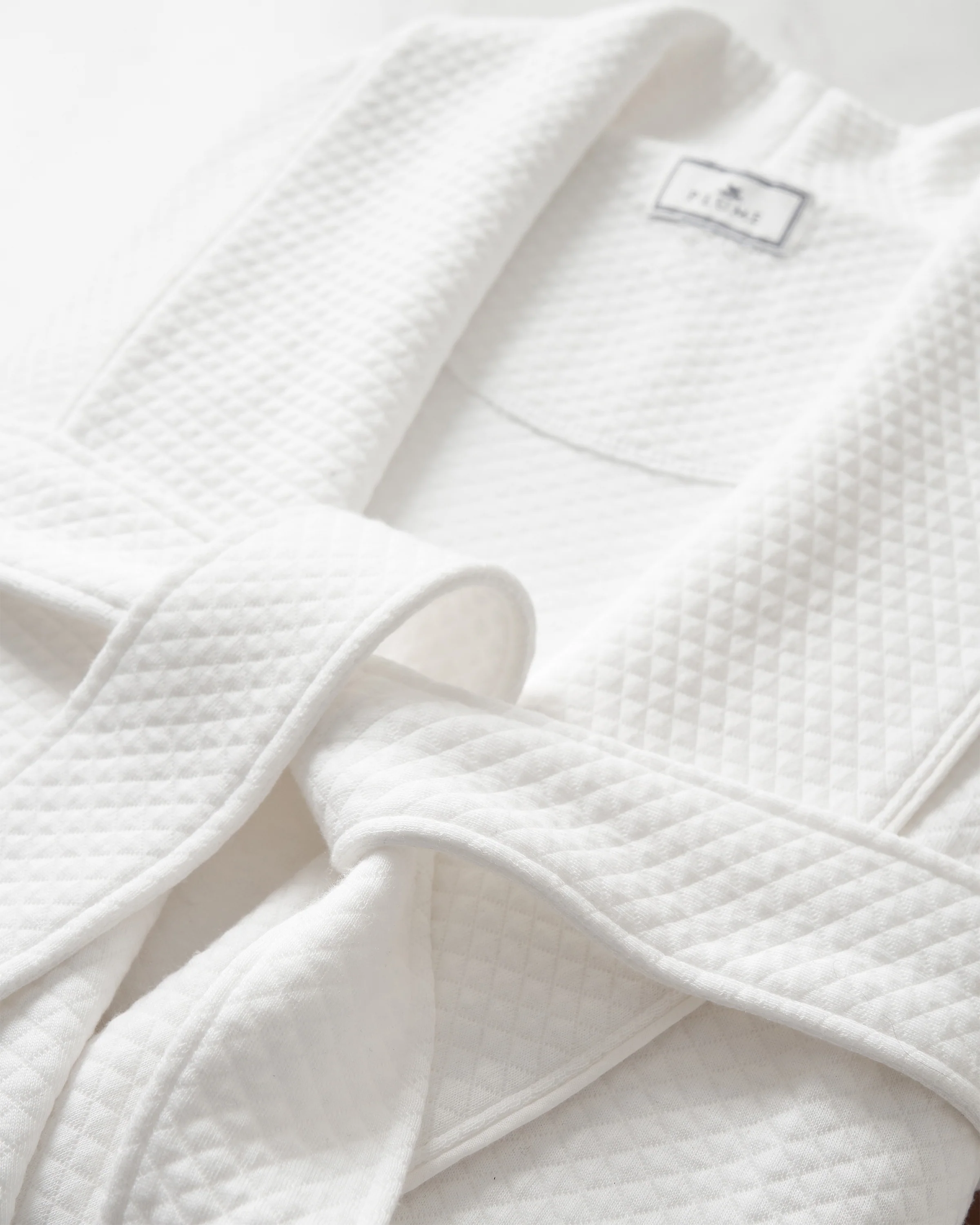 Women's Pima Jacquard Ophelia Robe in White - Image 5