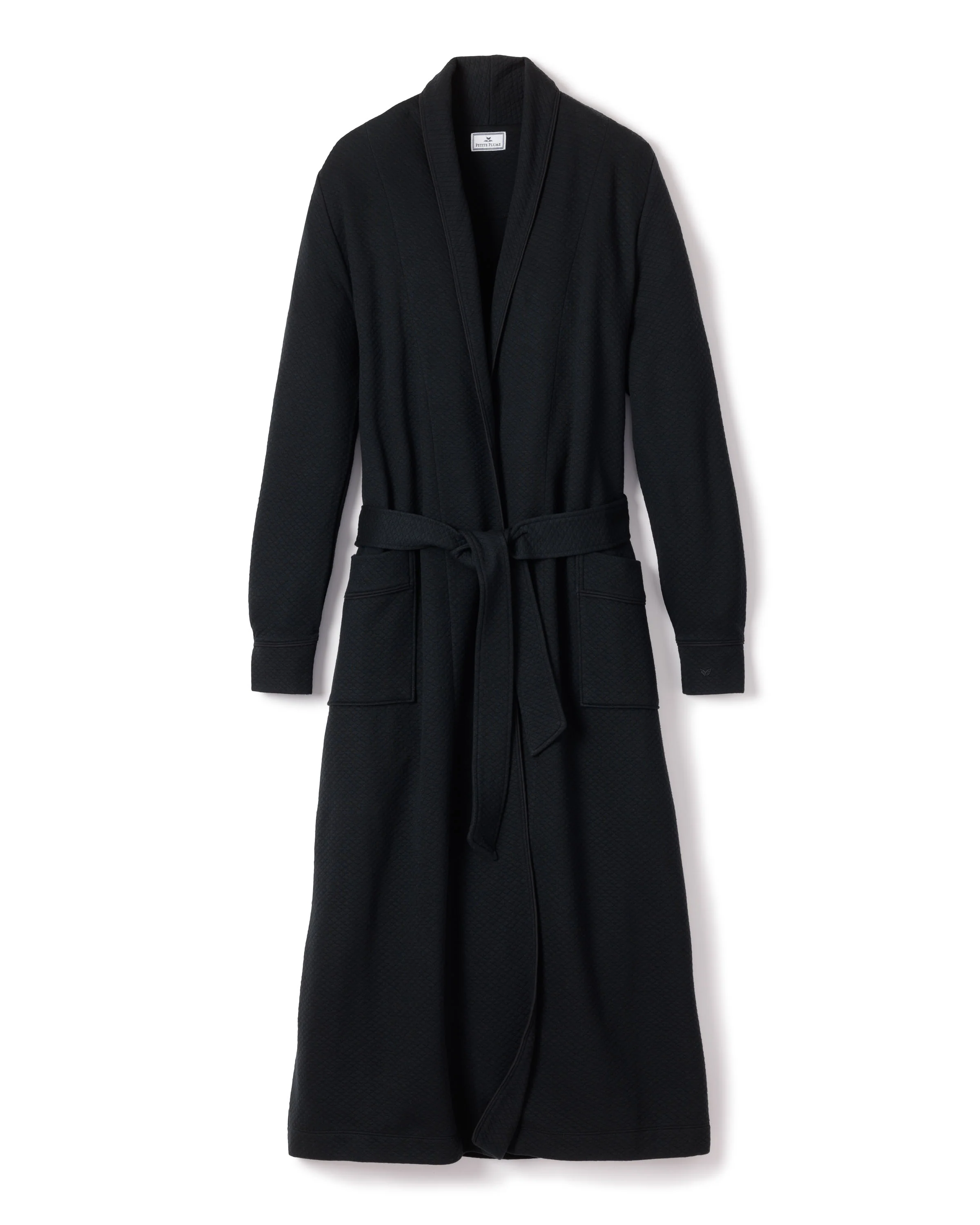 Women's Pima Jacquard Ophelia Robe in Black