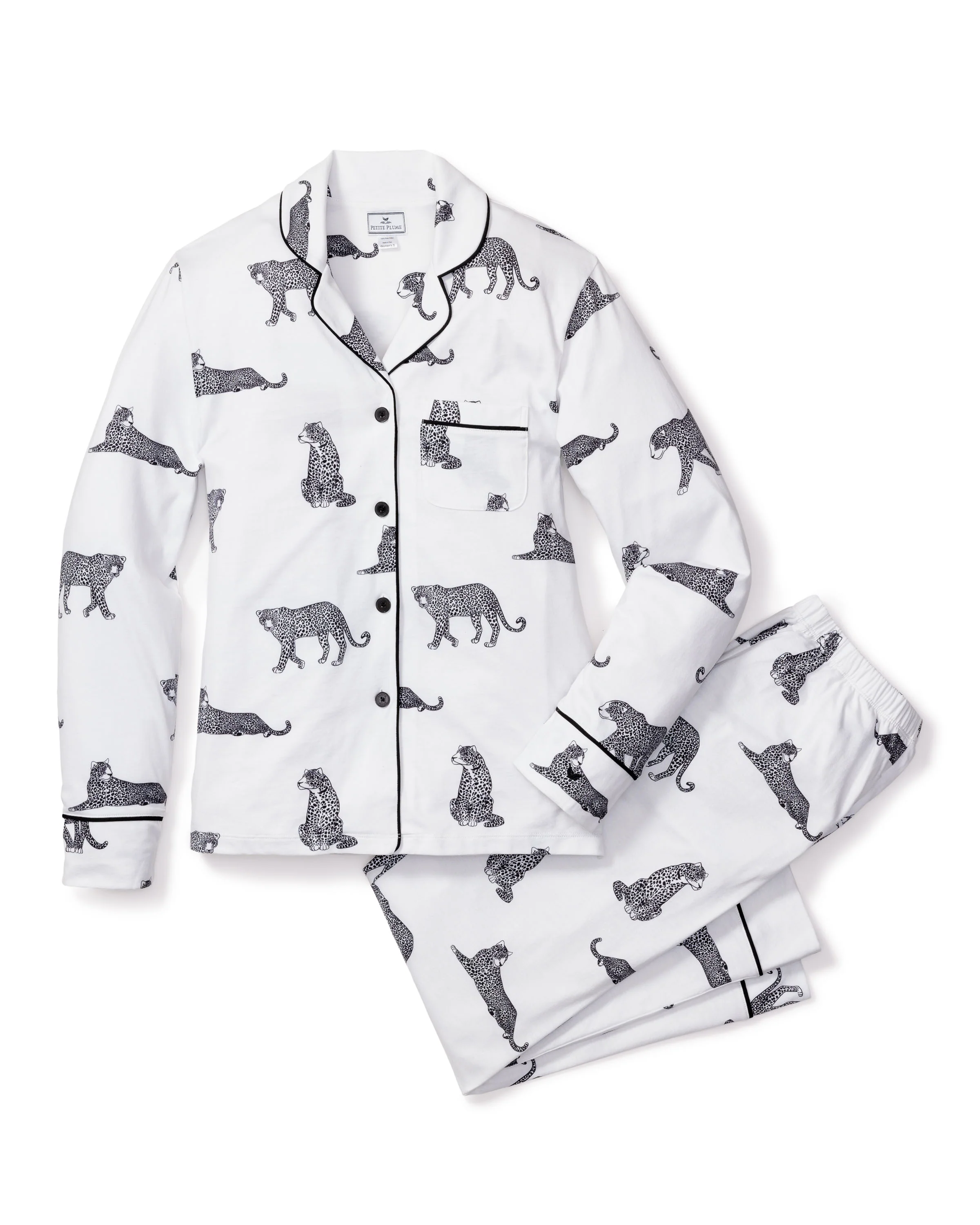 Women's Pima Pajama Set in Panthère de Paris