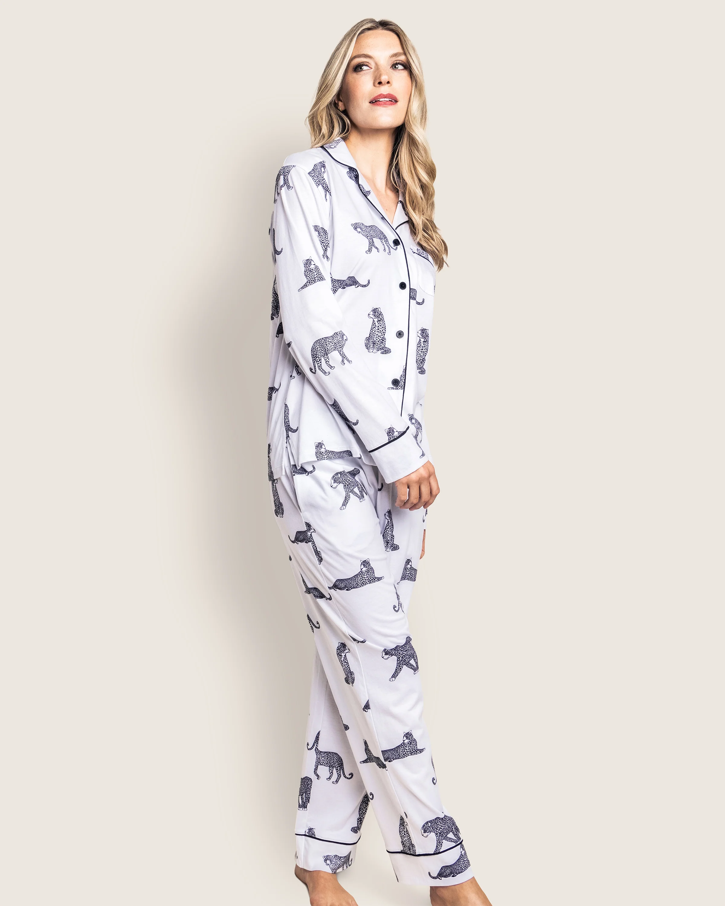 Women's Pima Pajama Set in Panthère de Paris - Image 3
