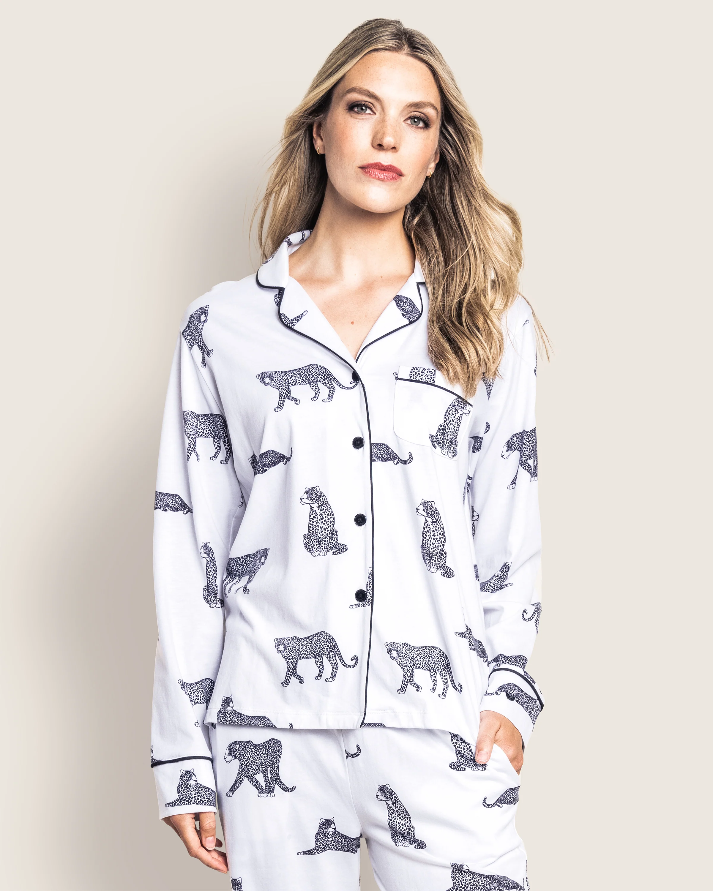 Women's Pima Pajama Set in Panthère de Paris - Image 4