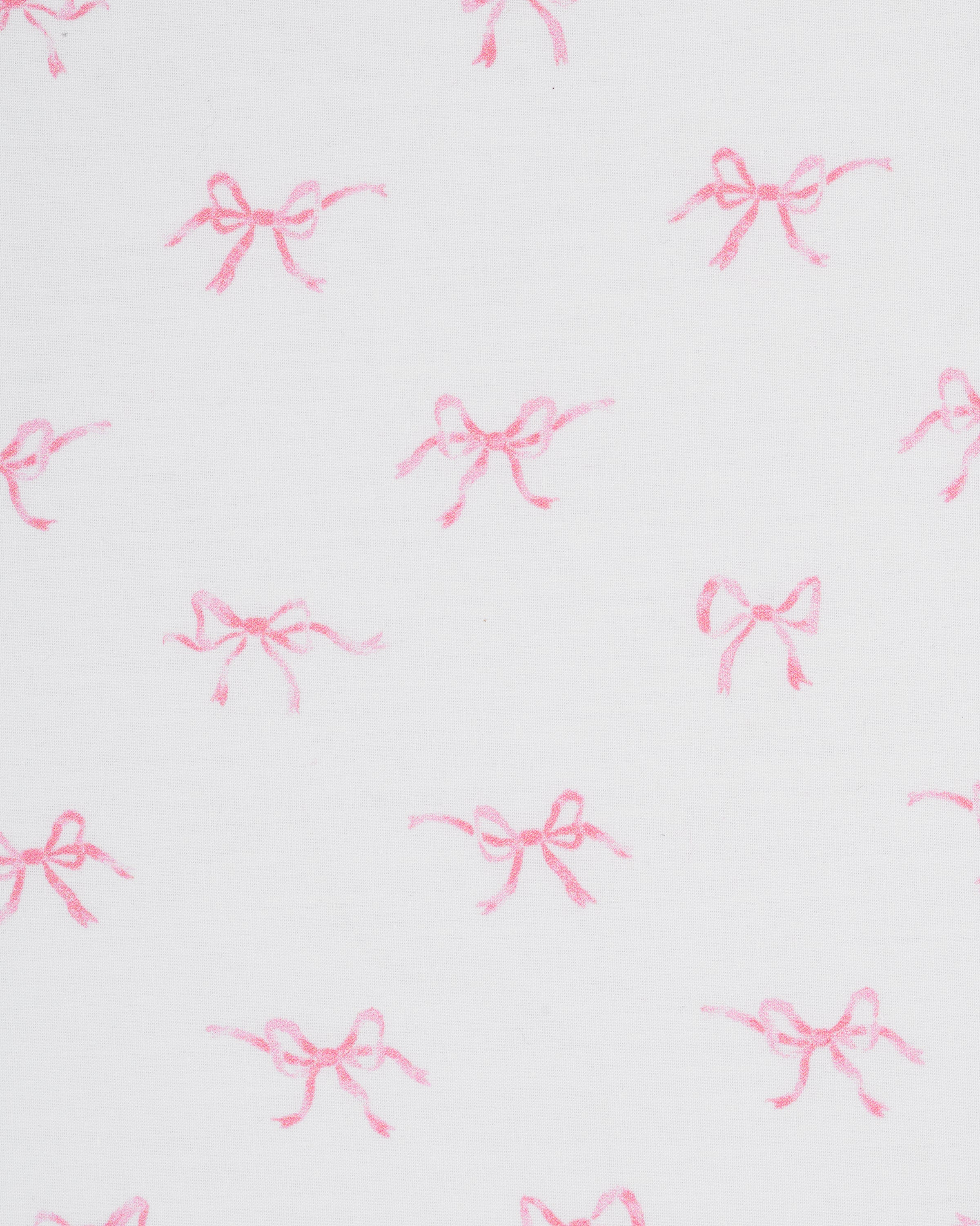Luxe Premium Percale Crib Sheet in Blushing Bows - Image 3