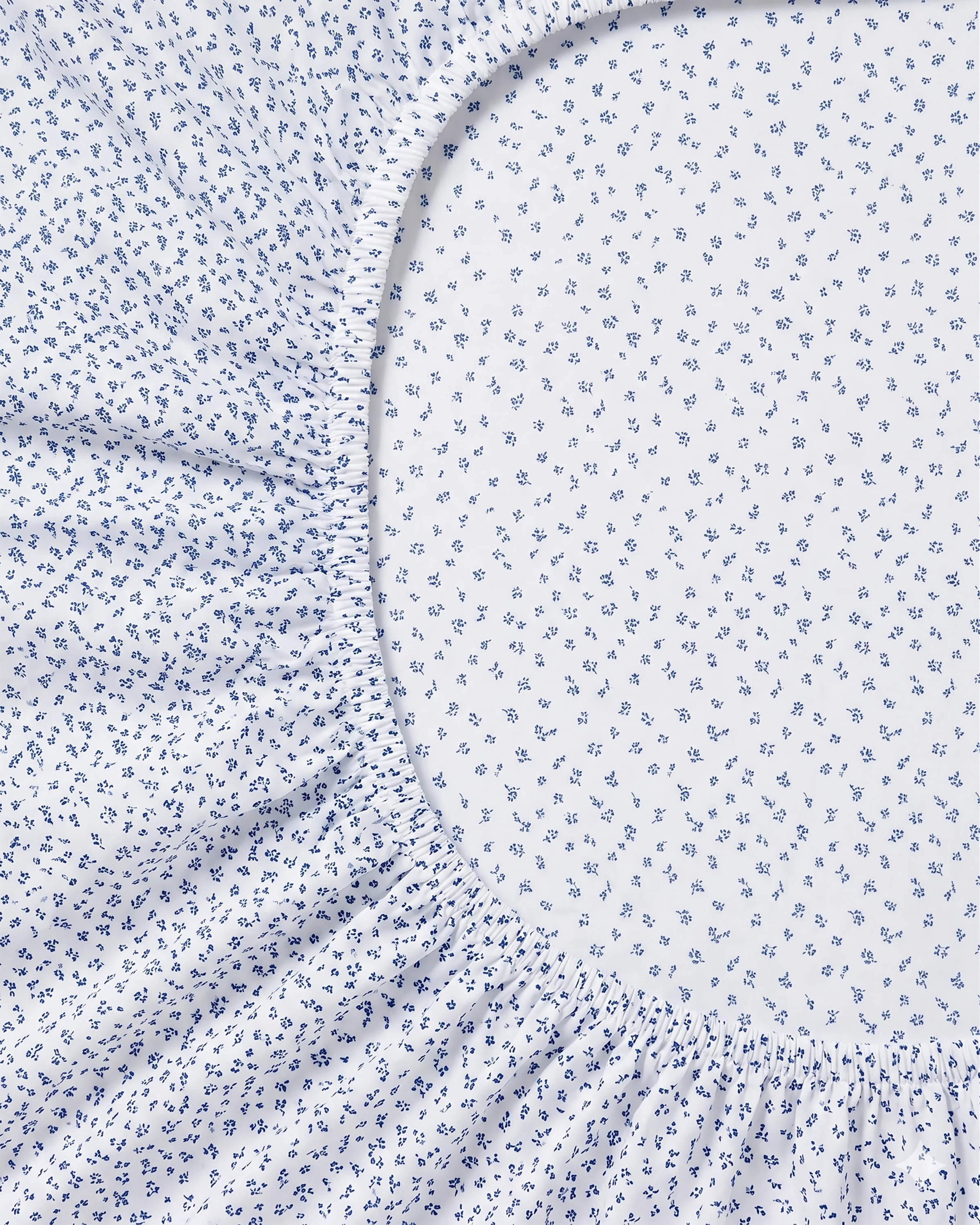 Luxe Premium Percale Crib Sheet in Ditsy Waltz White - Image 2