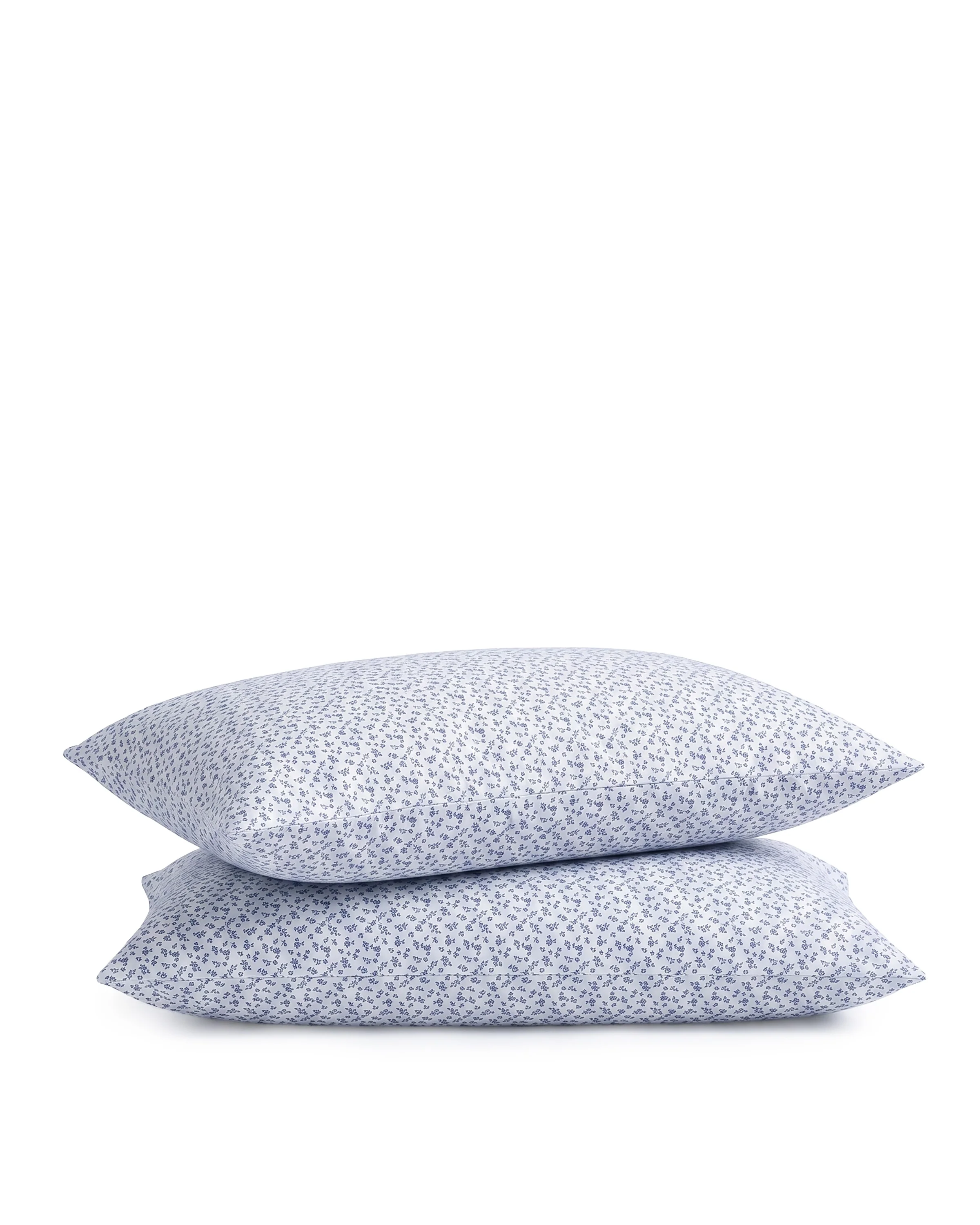 Luxe Premium Percale Pillow Case in Ditsy Waltz White