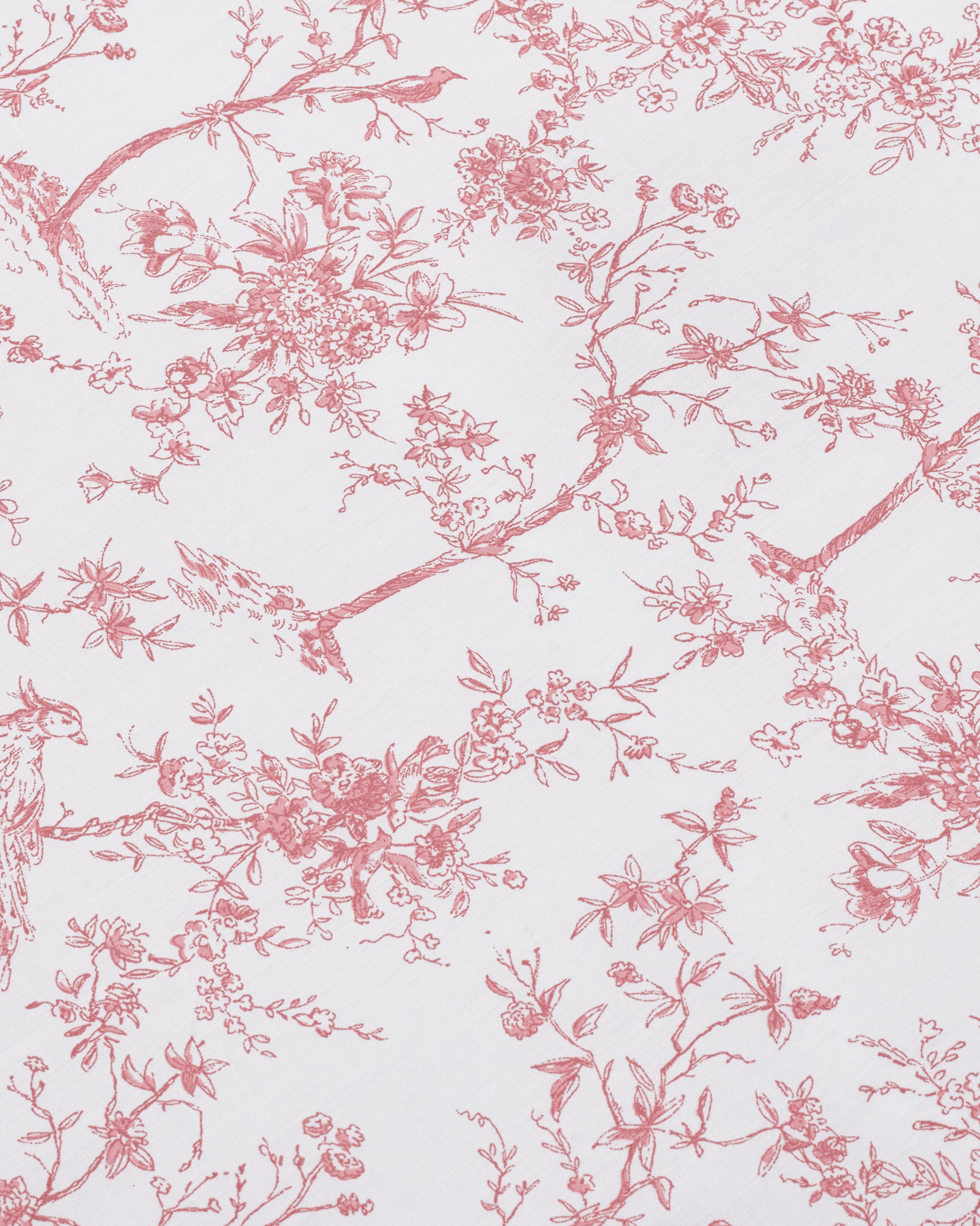Luxe Premium Percale Bed Sheets in Pink Timeless Toile - Image 3