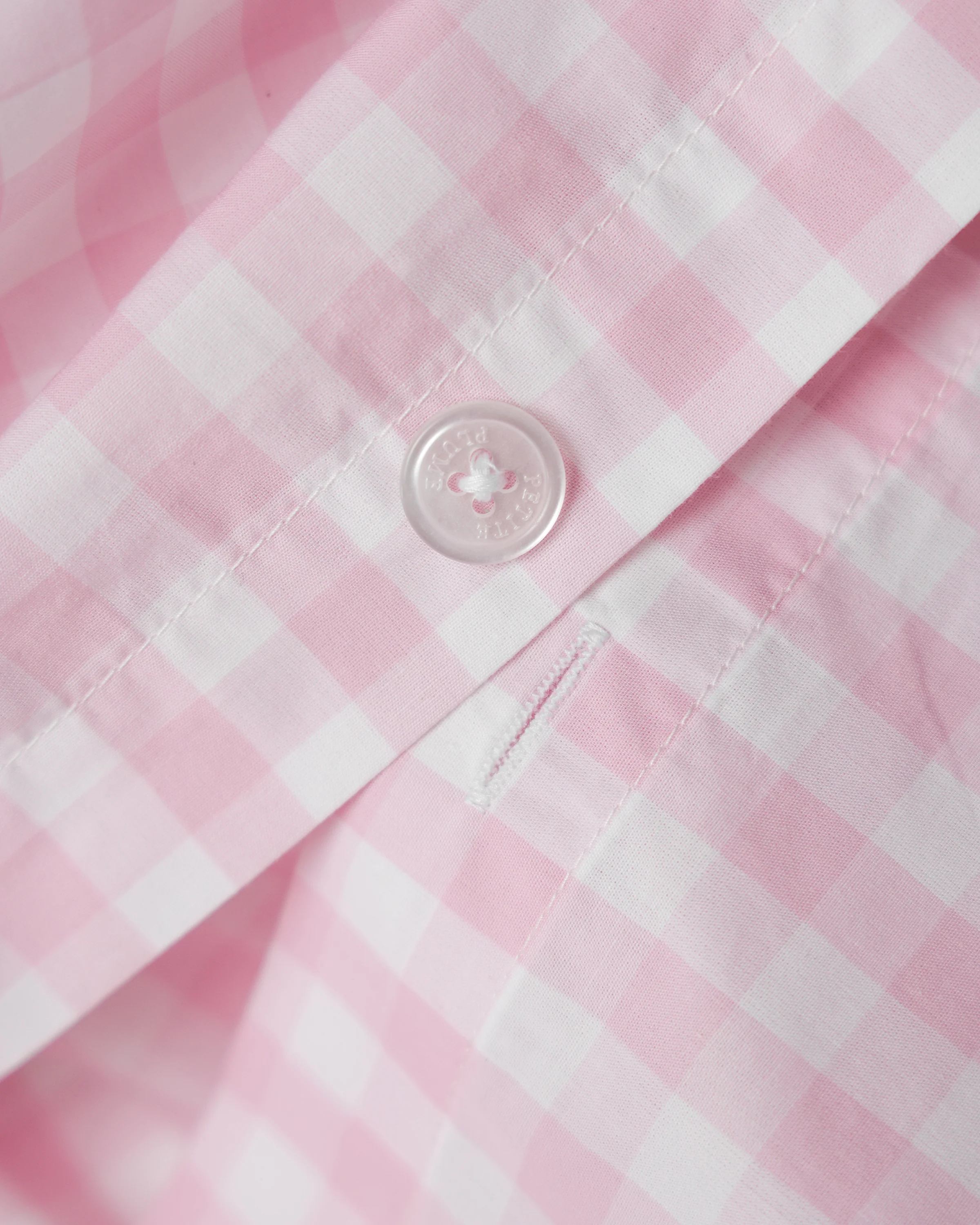 Luxe Premium Percale Duvet Set in Pink Gingham - Image 4