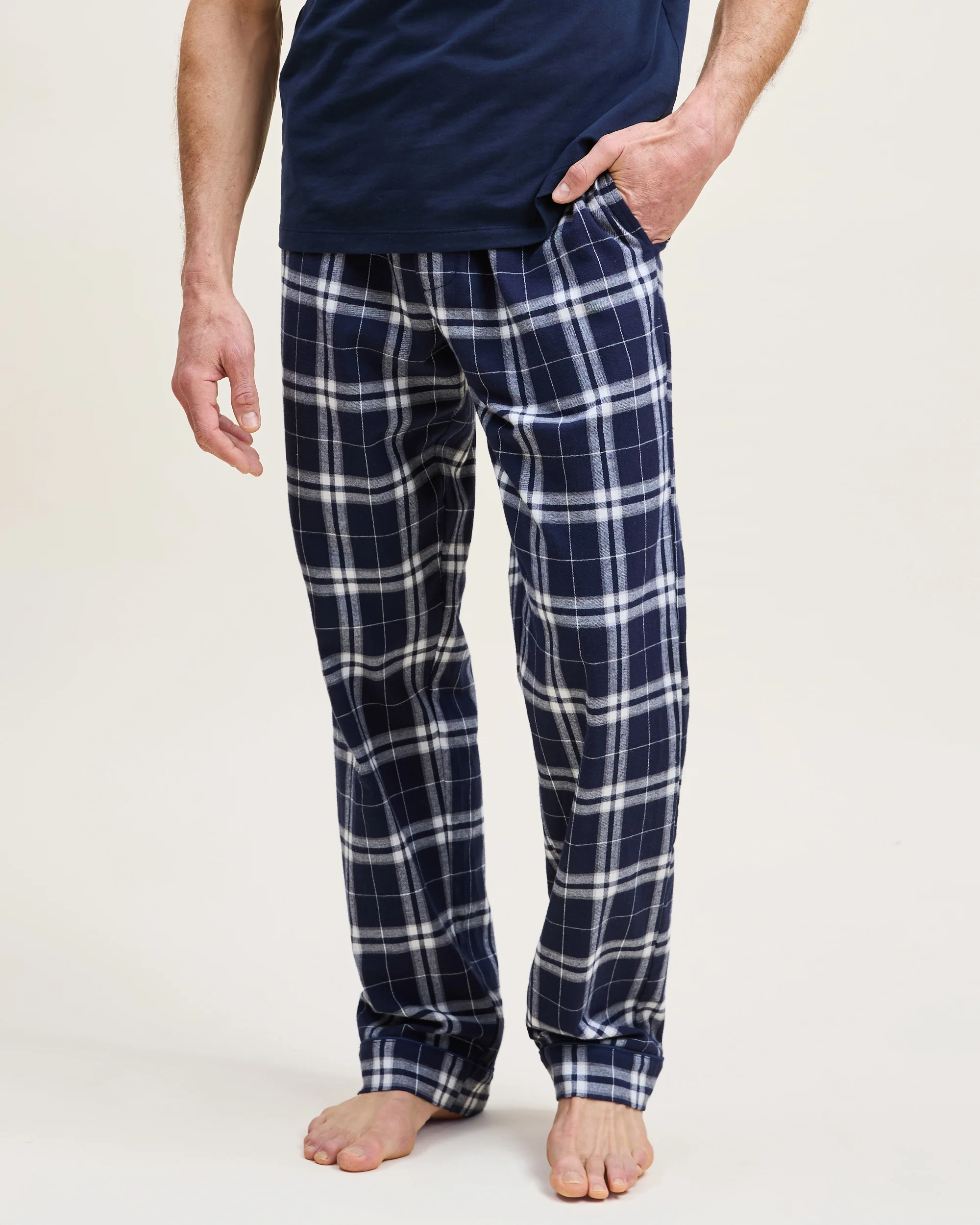 Men's Brushed Twill Pajama Pant in Oxford Tartan - Image 3