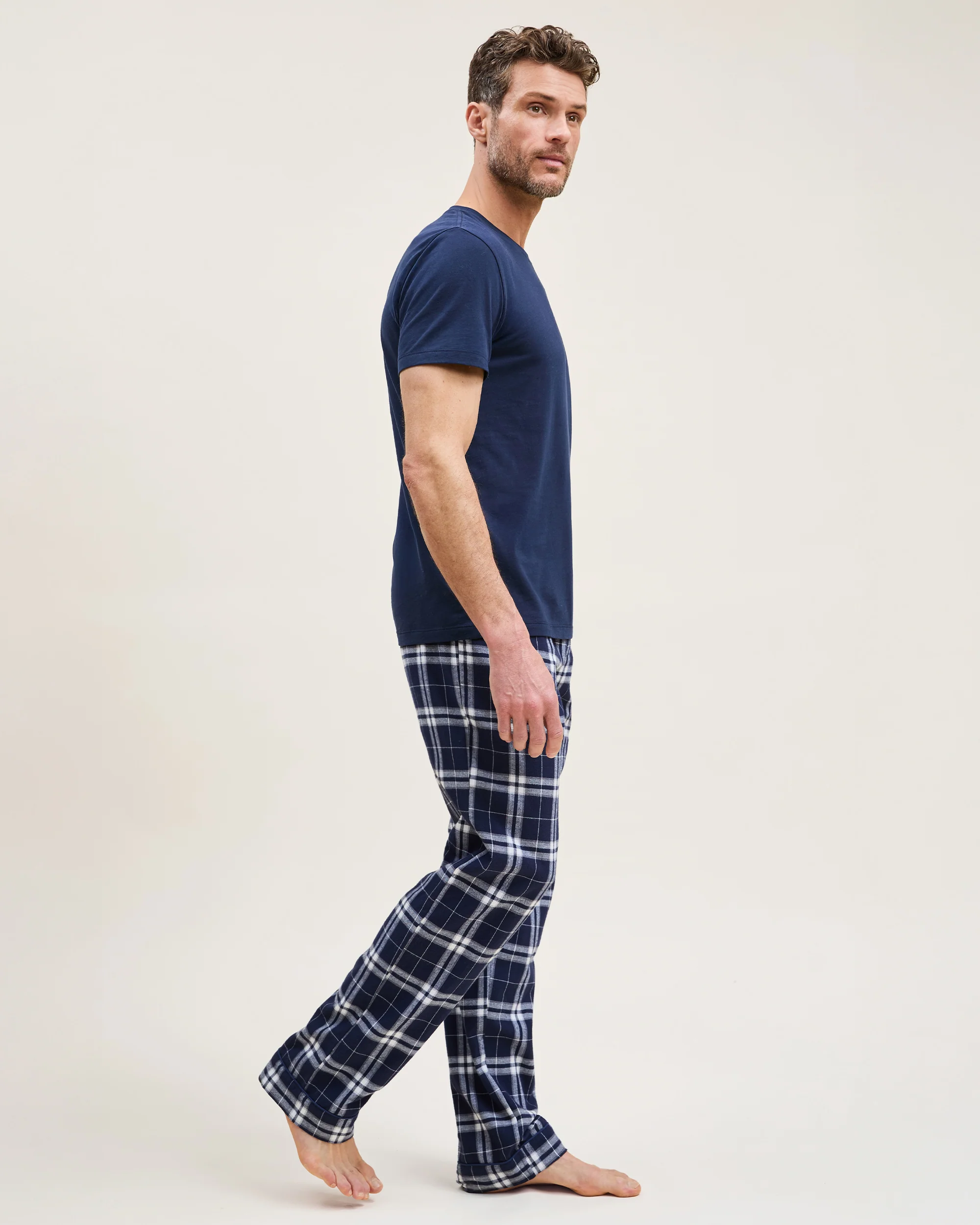Men's Brushed Twill Pajama Pant in Oxford Tartan - Image 4