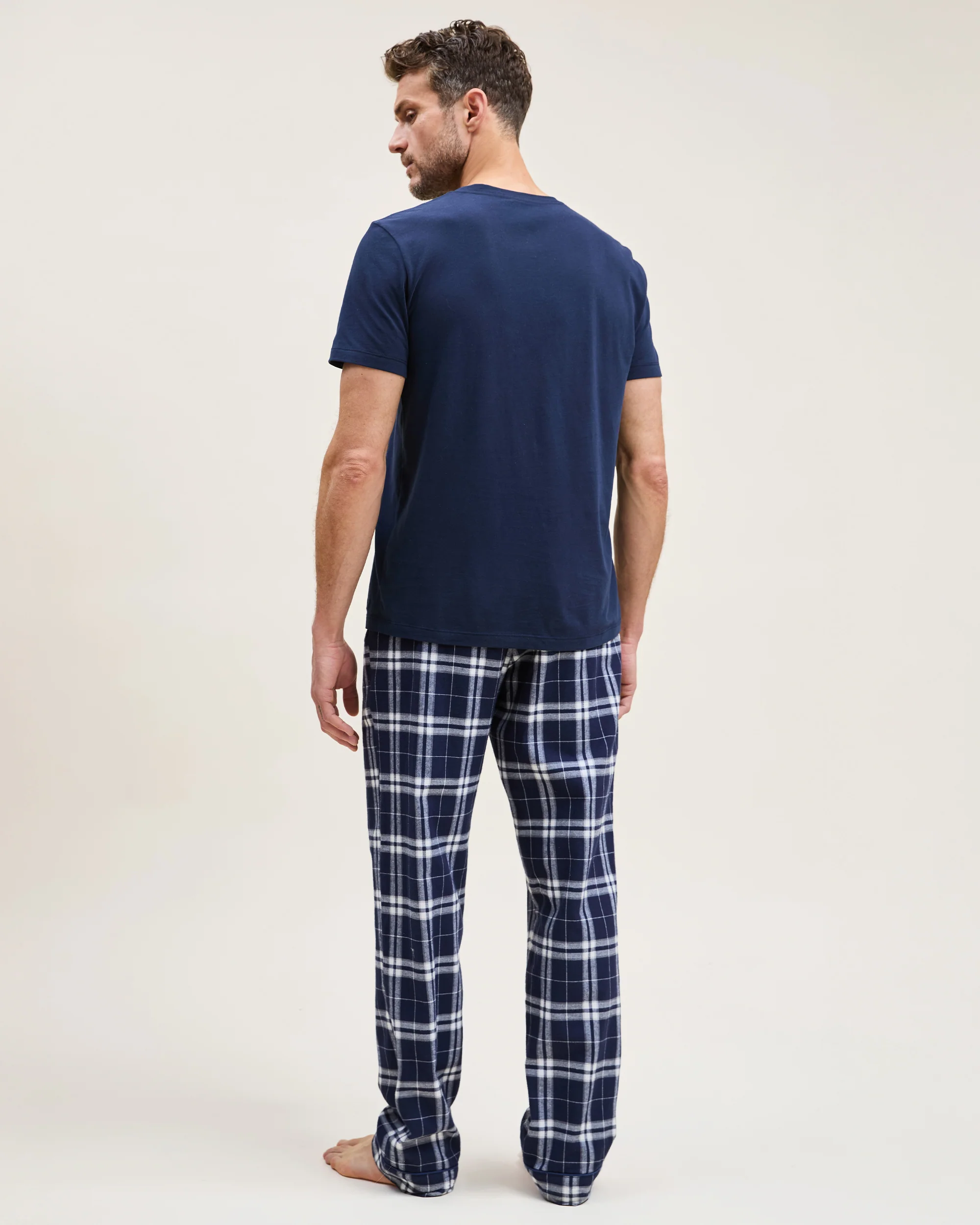 Men's Brushed Twill Pajama Pant in Oxford Tartan - Image 5