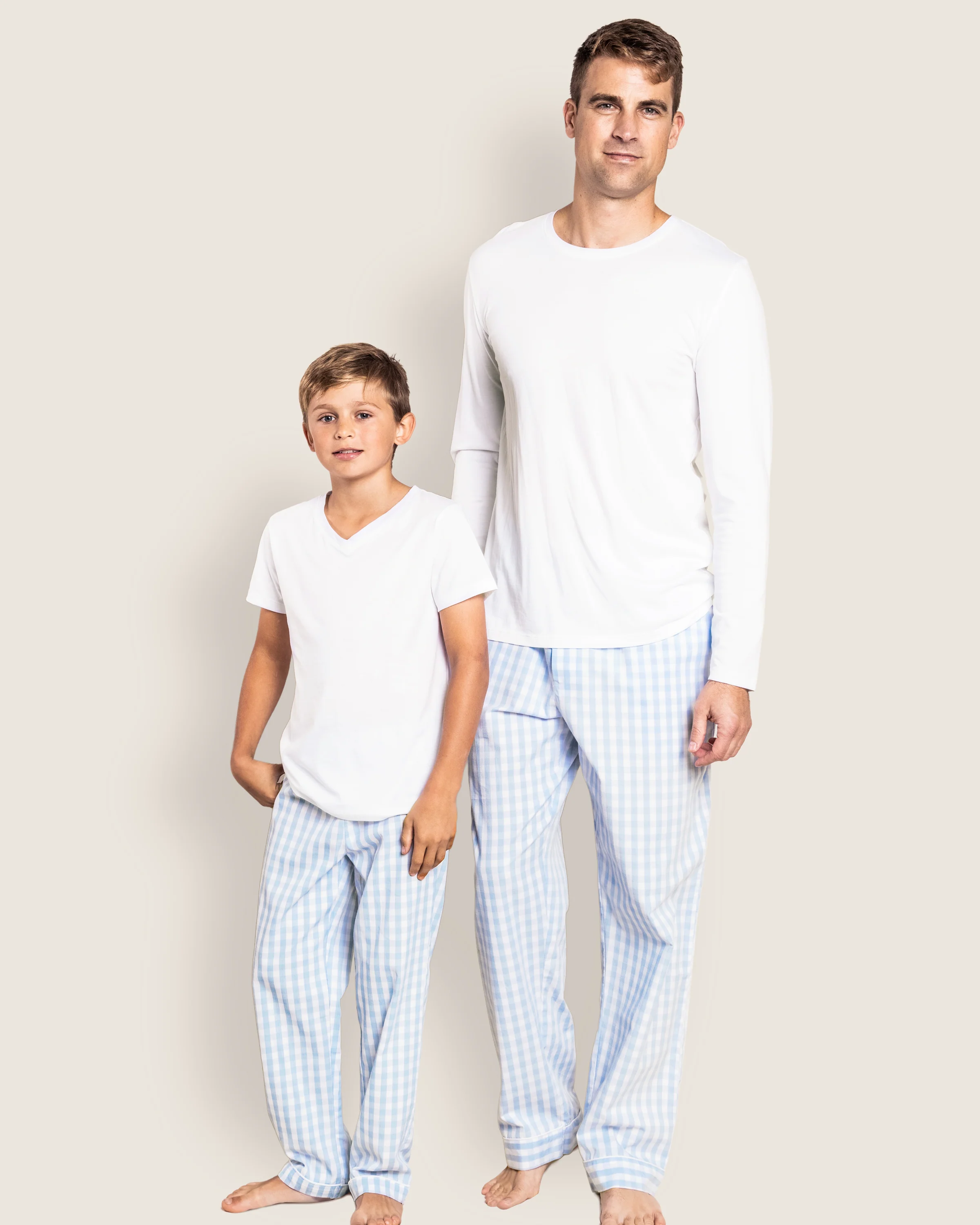 Men's Twill Pajama Pant in Light Blue Gingham - Image 4