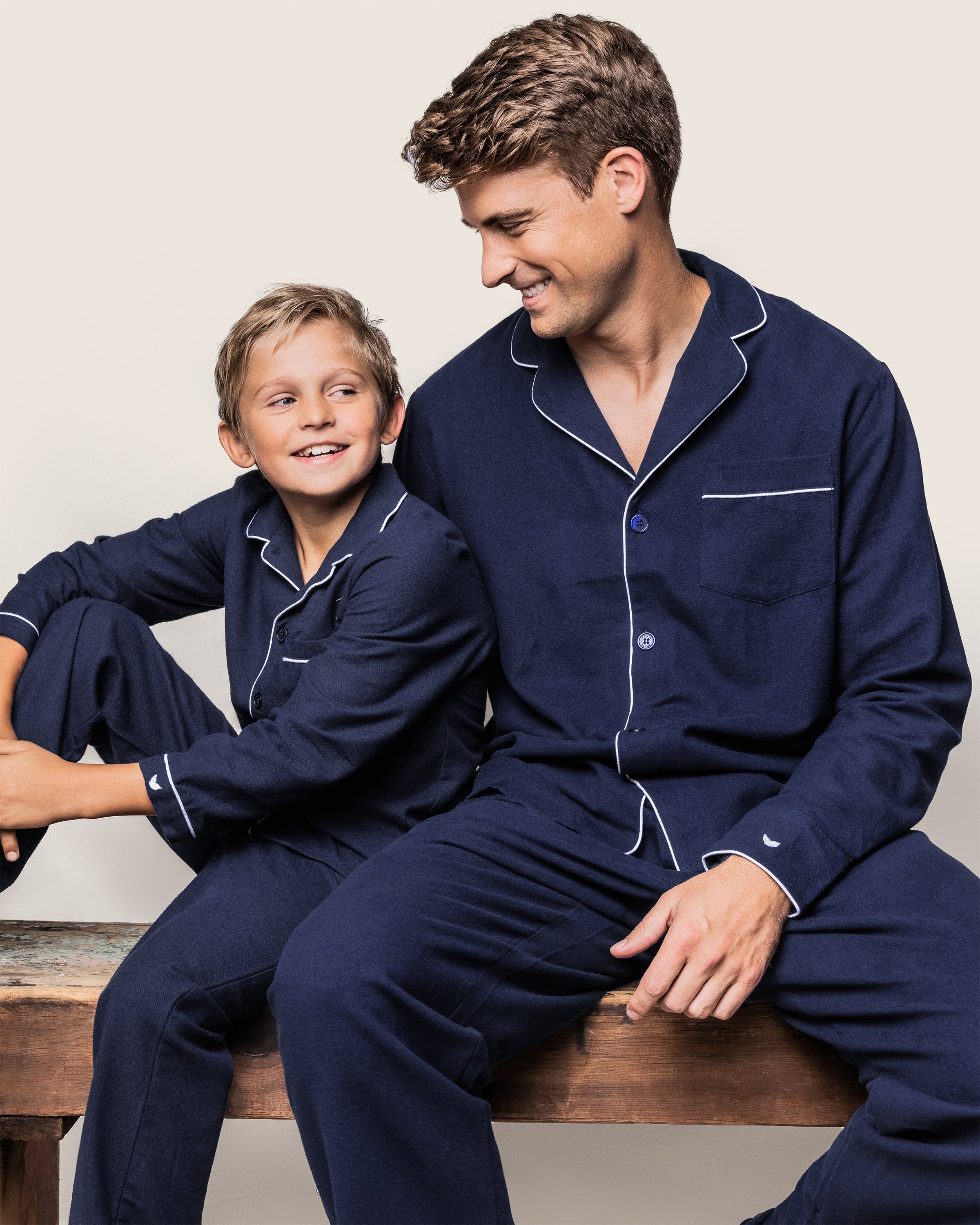 Men's Flannel Pajama Set in Navy - Image 3