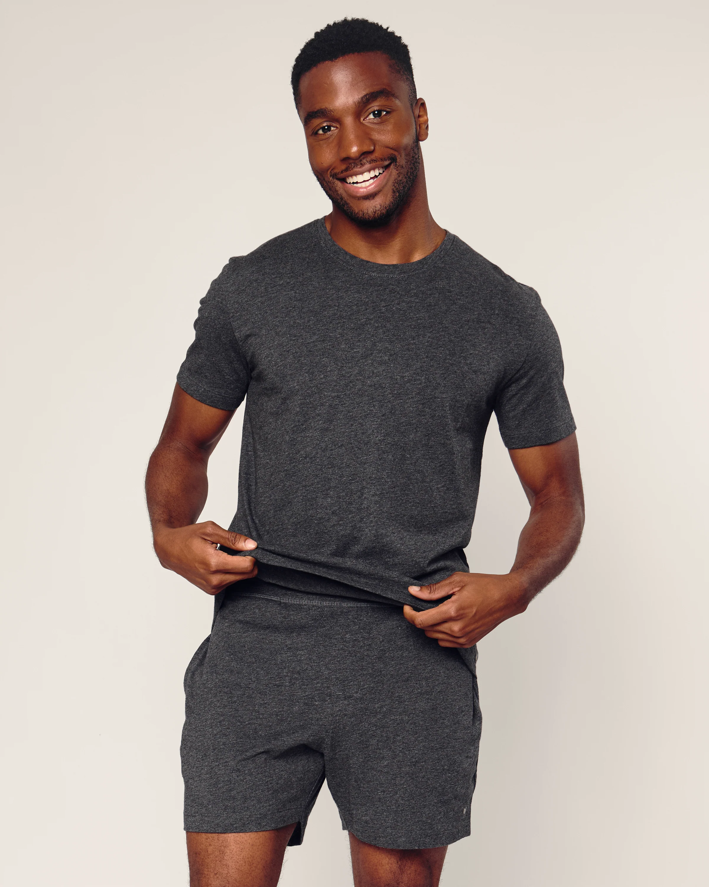 Men's 5" Pima Short in Dark Heather Grey - Image 2