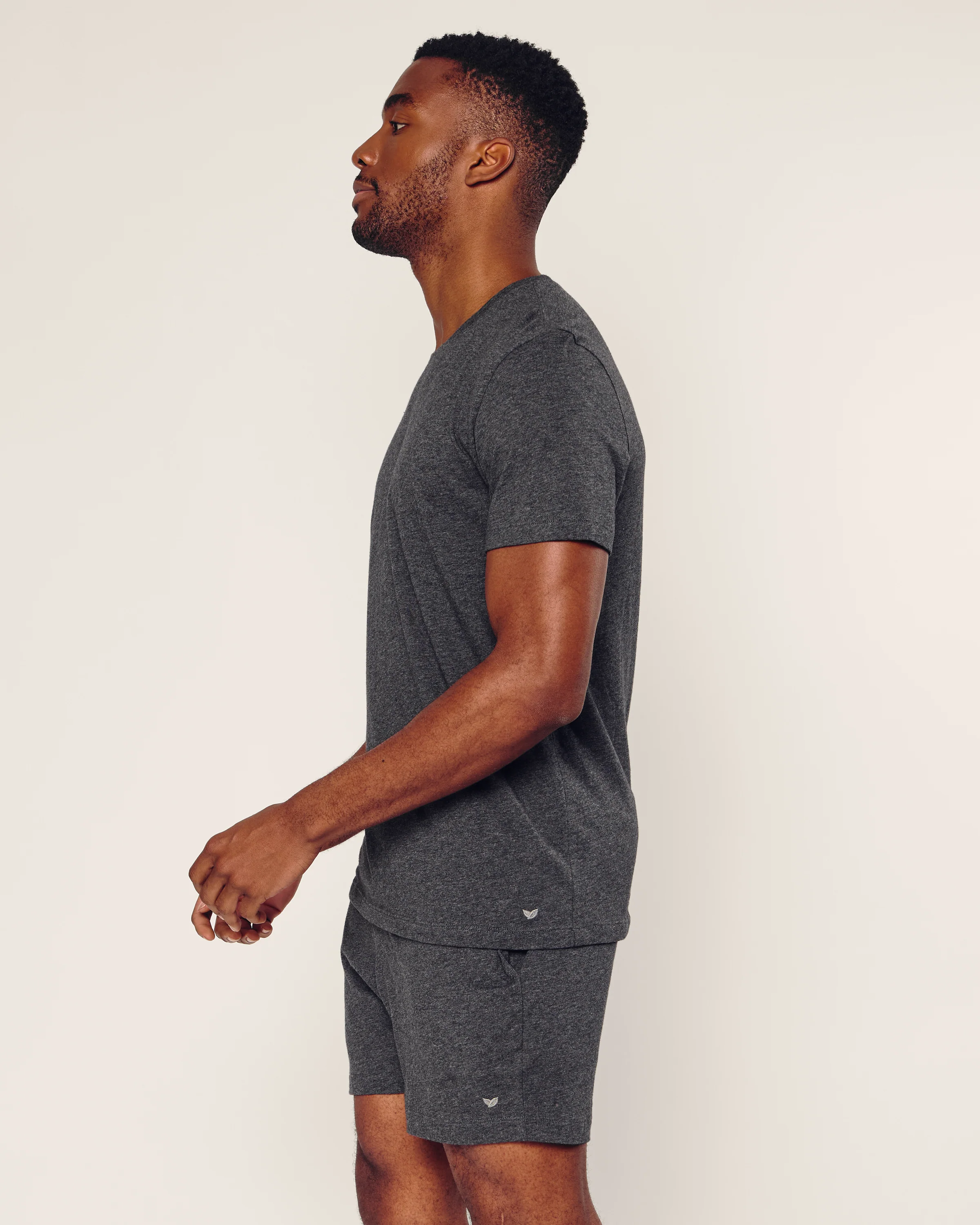 Men's 5" Pima Short in Dark Heather Grey - Image 3