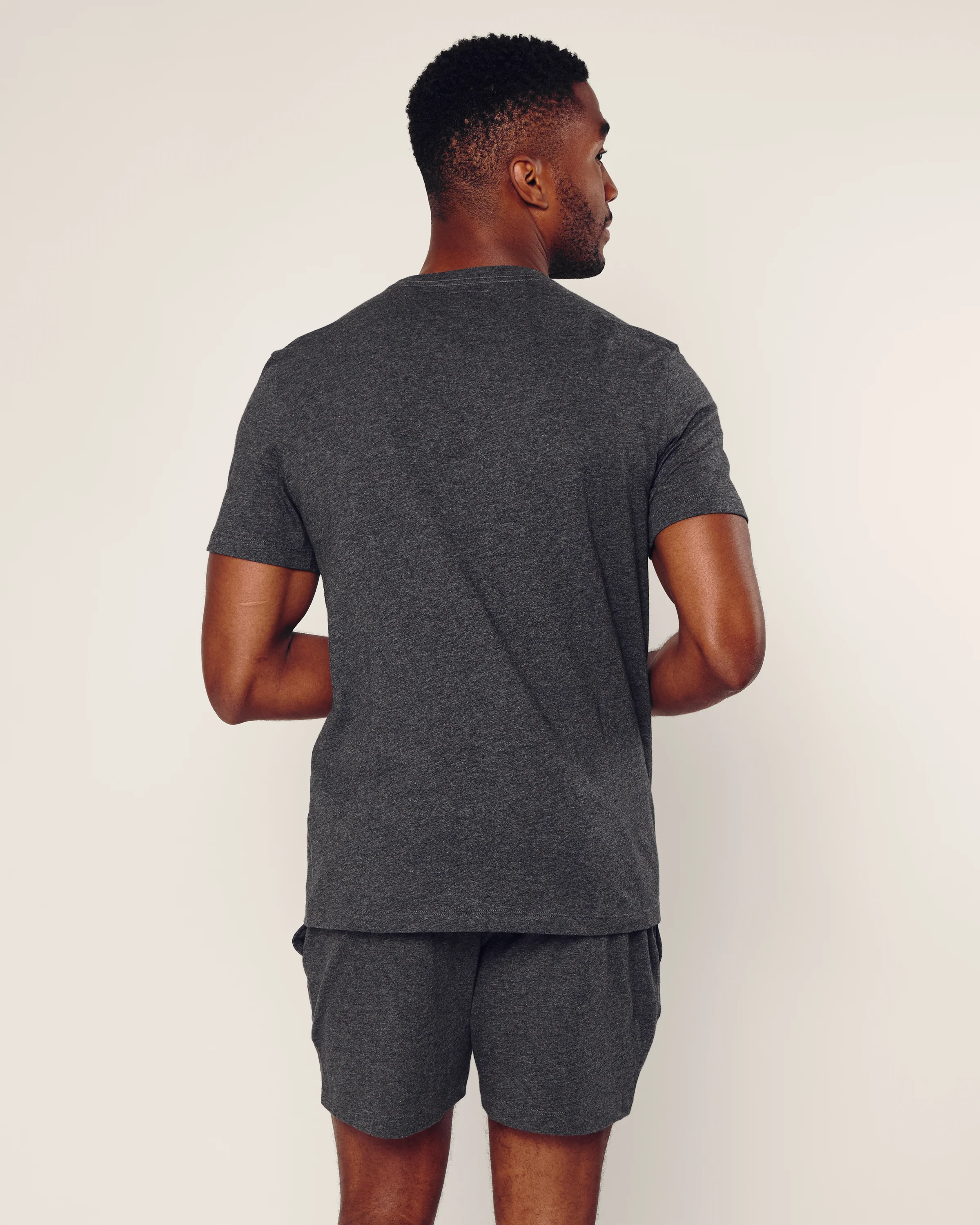 Men's 5" Pima Short in Dark Heather Grey - Image 4