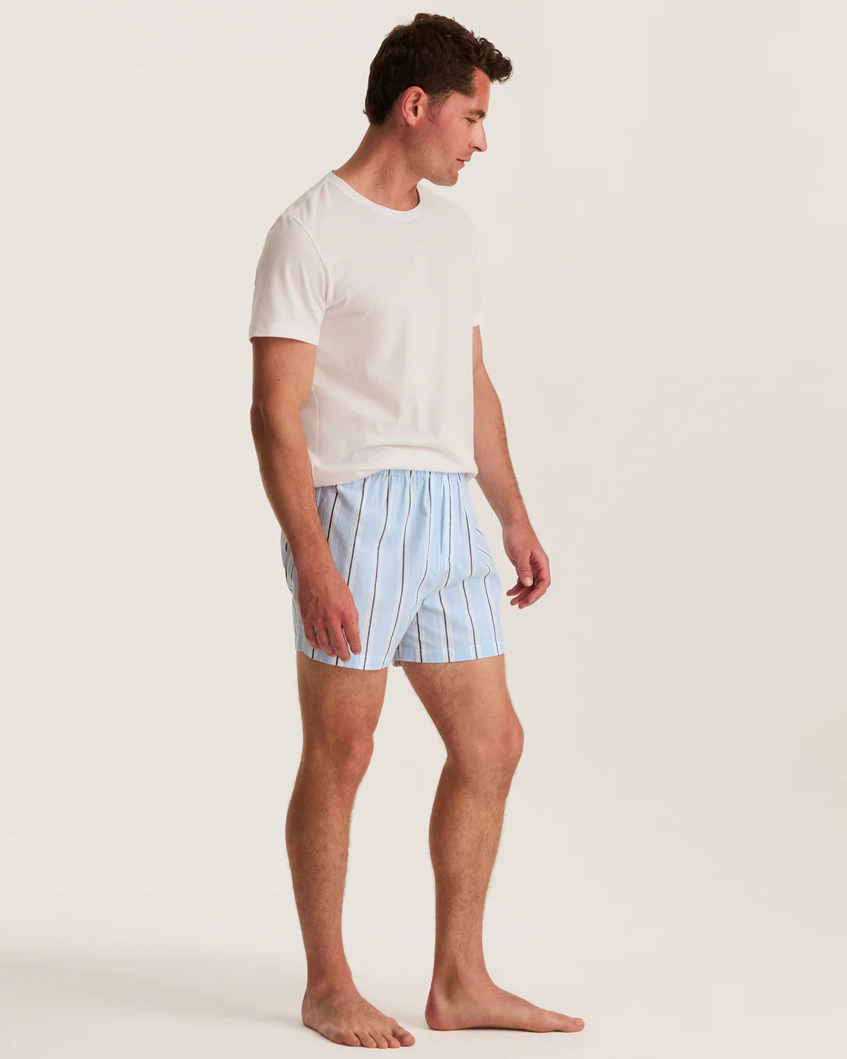 Men's Twill 3 Pack Boxers in Coastal Stripe, Anchors Away, and Navy - Image 3