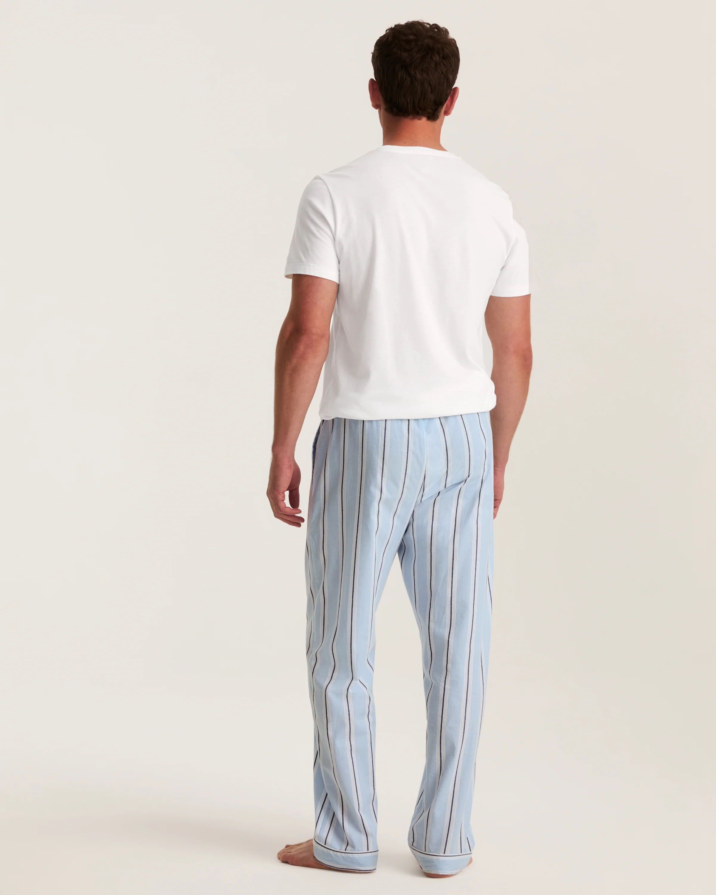 Men's Twill Pajama Pants in Coastal Stripe - Image 4