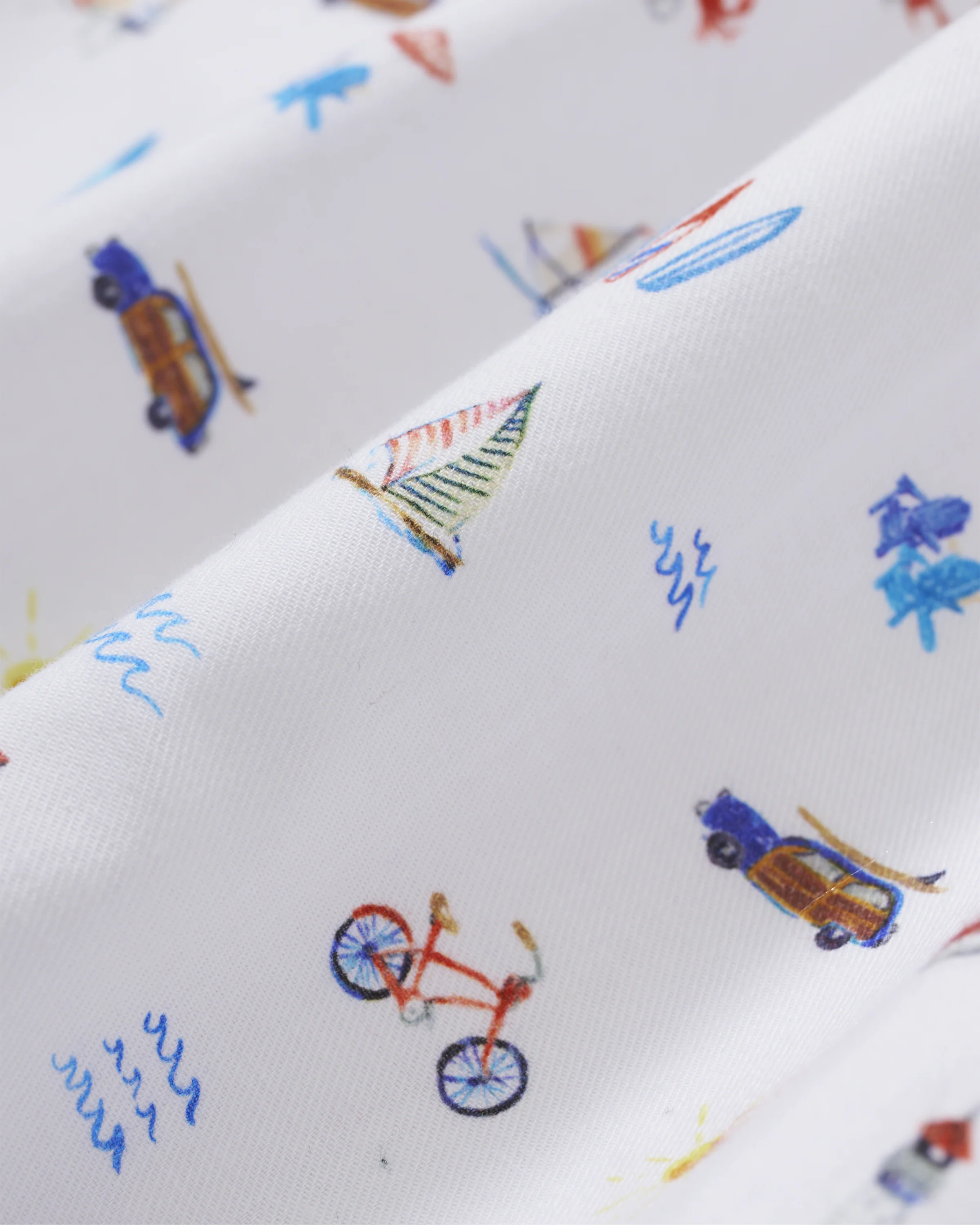 Men's Twill Pajama Short Set in Summer Nostalgia - Image 8