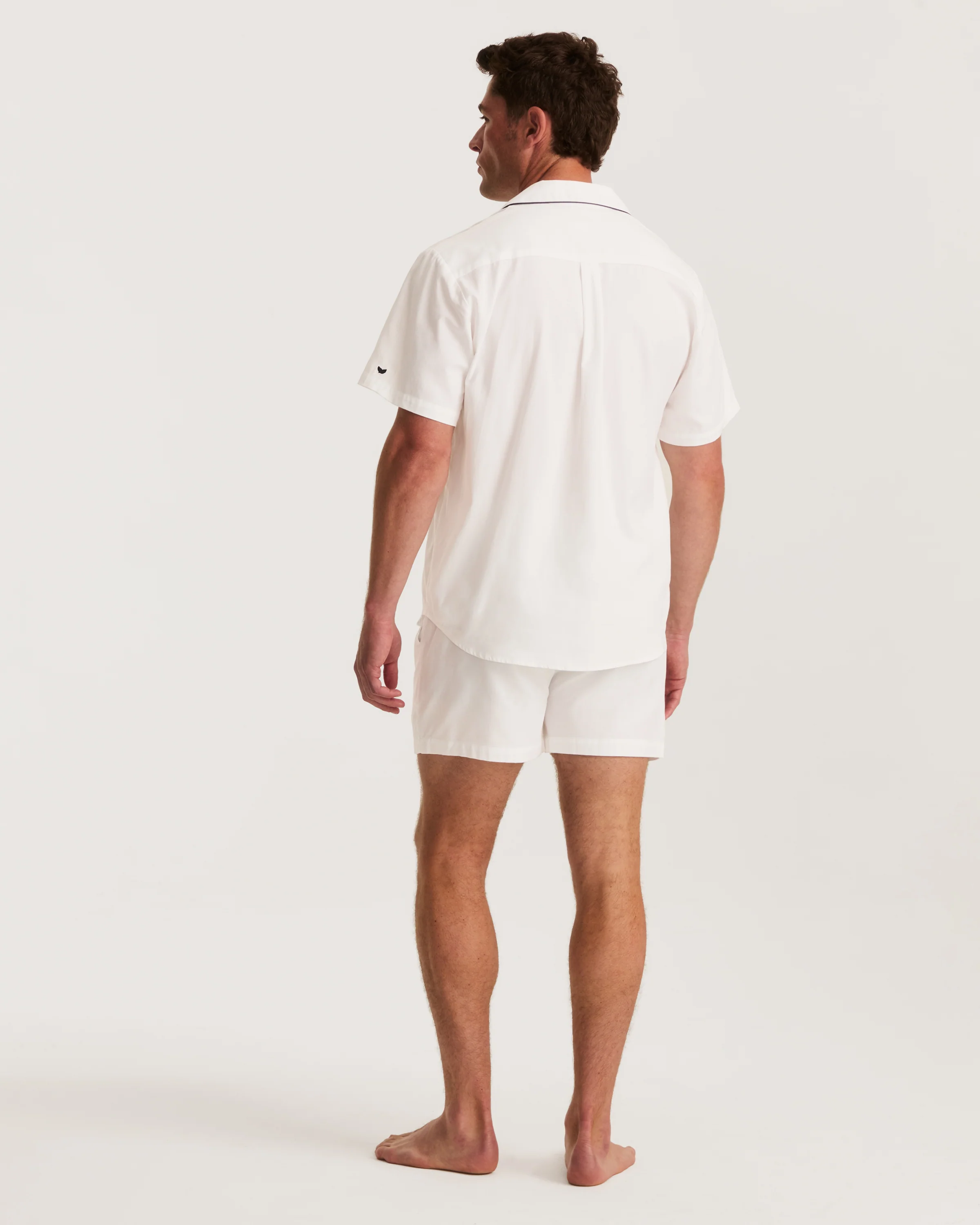 Men's Twill Pajama Short Set with Team USA Custom Embroidery - Image 4