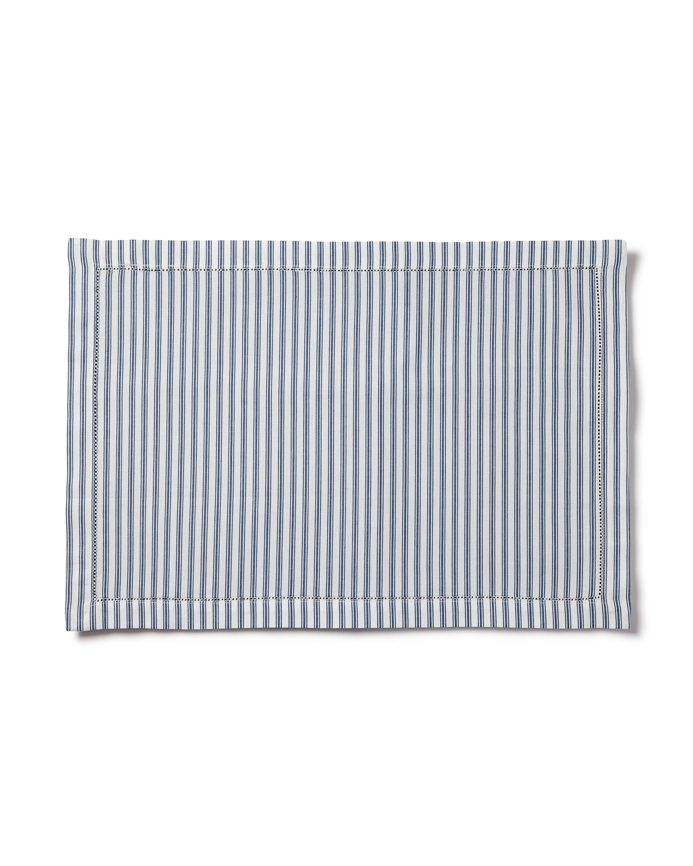 Signature Twill Placemats in Navy French Ticking
