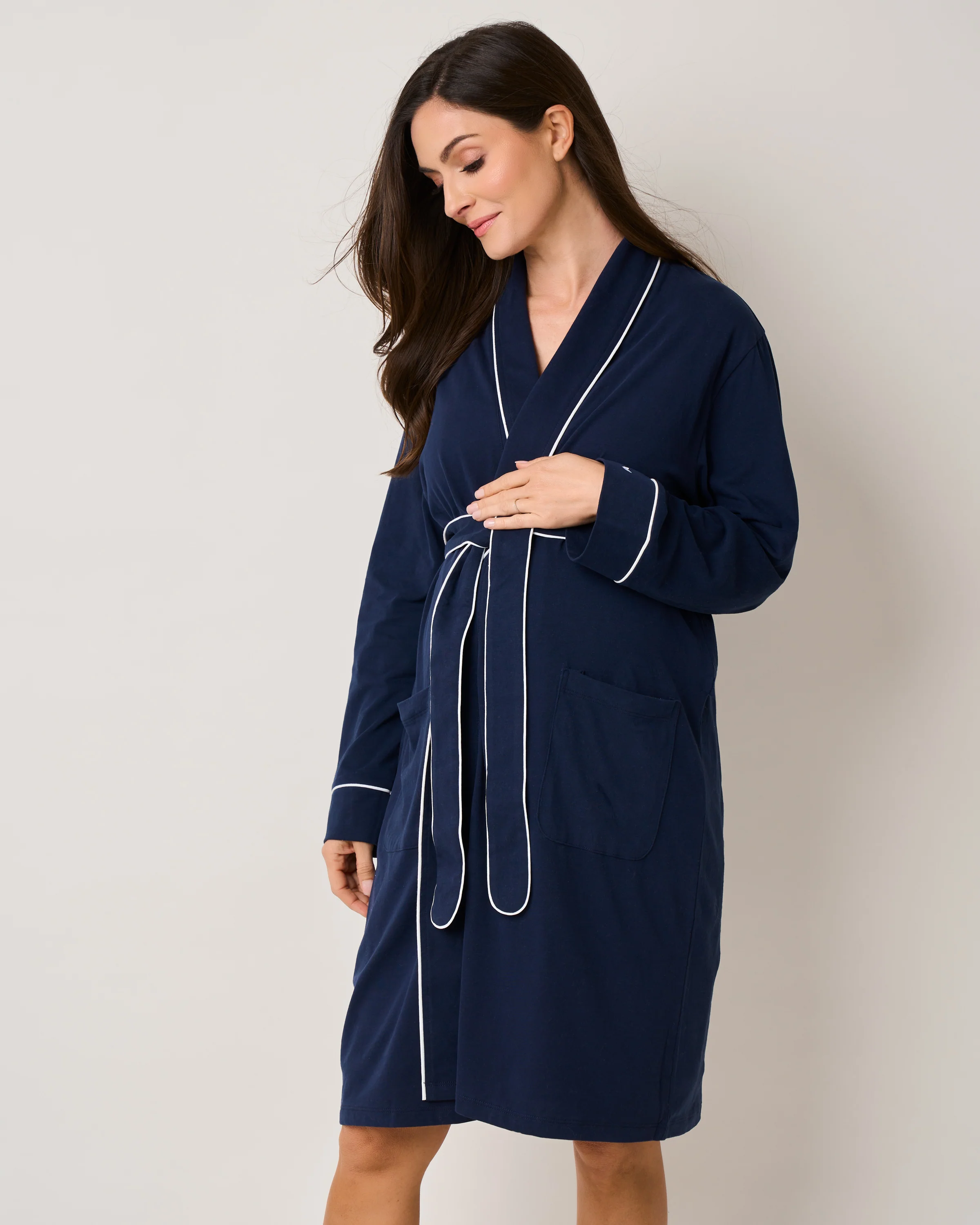 The Cozy Maternity Set in Navy - Image 4
