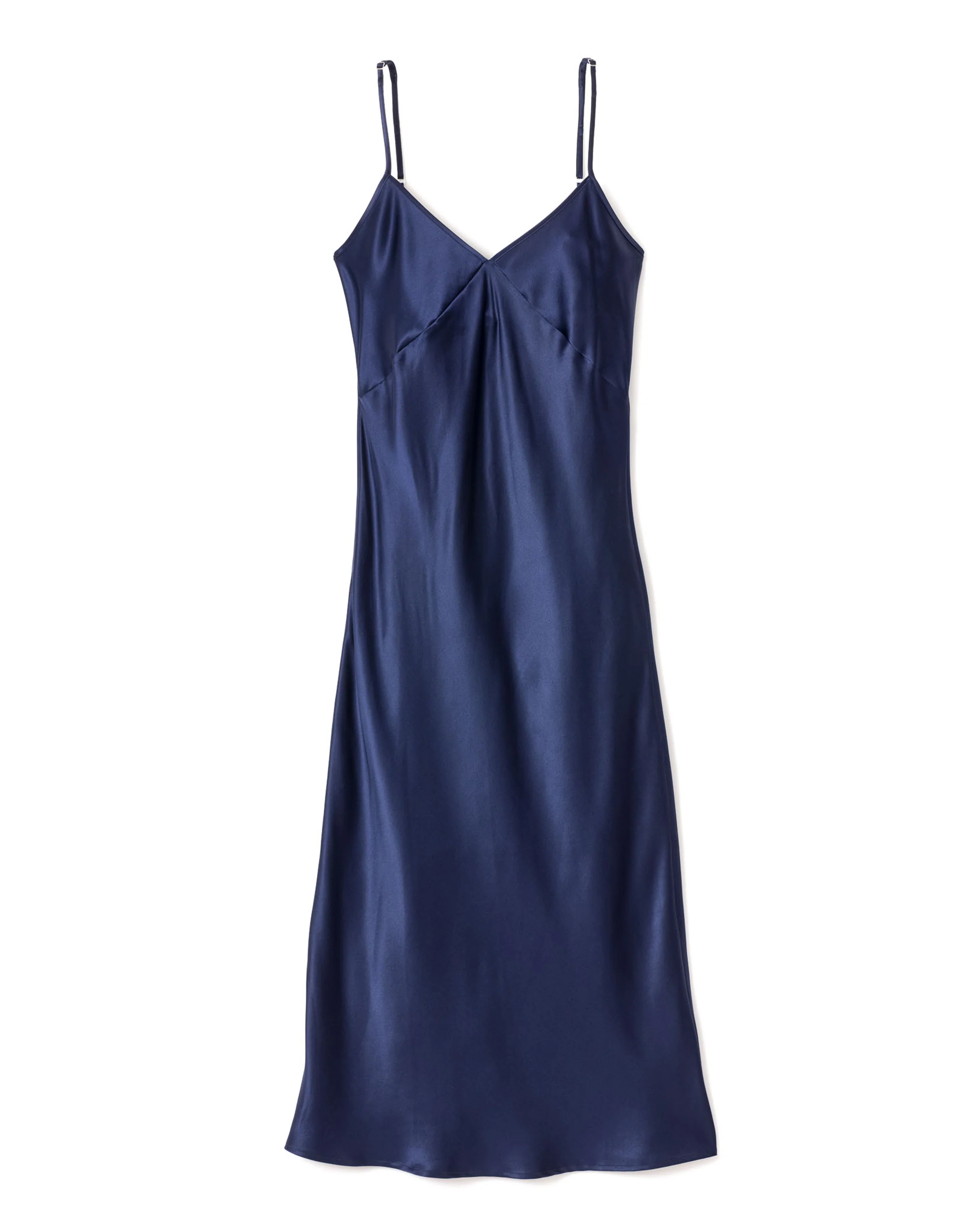 Women's Silk Cosette Nightgown in Navy - Image 6