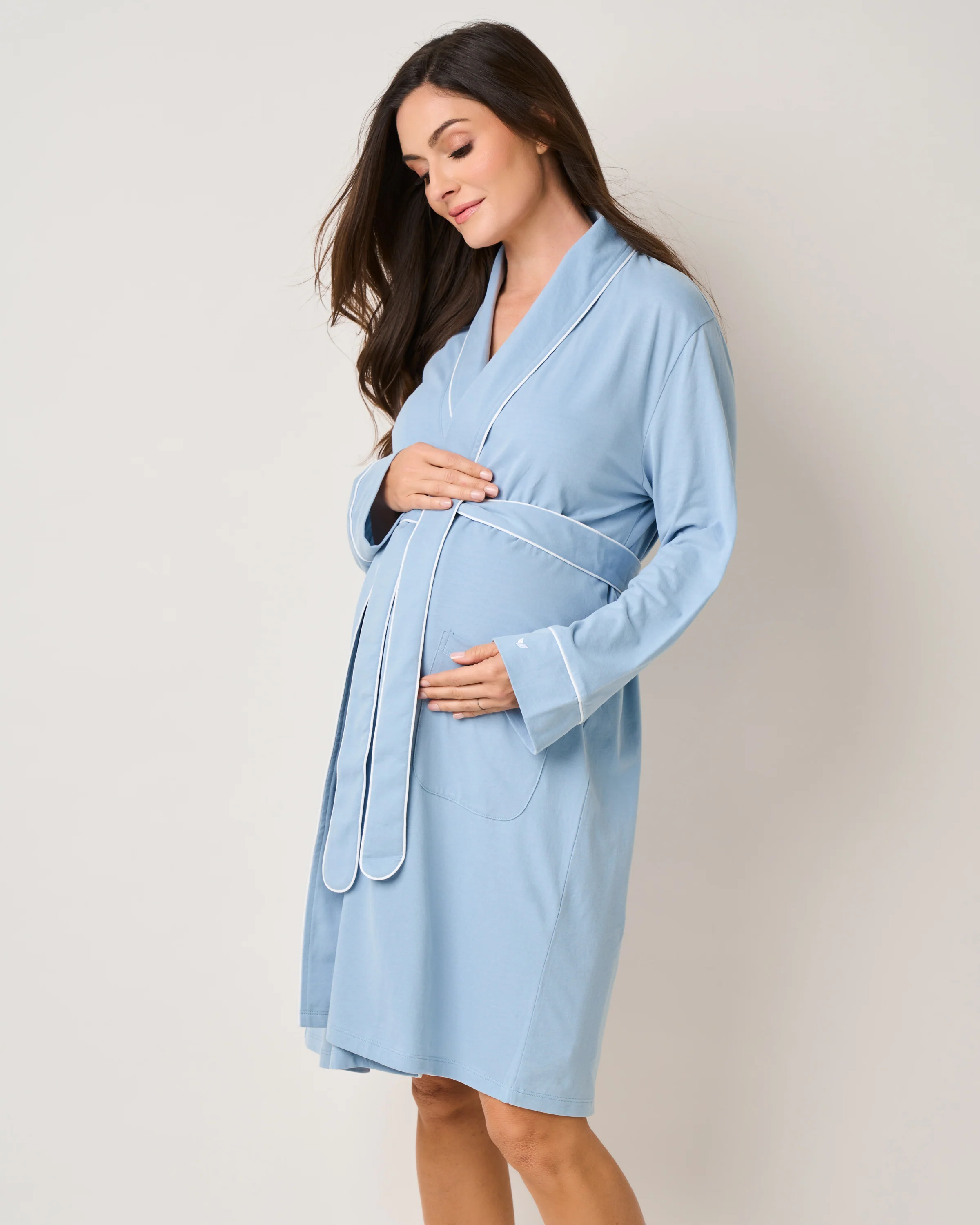 The Cozy Maternity Set in Periwinkle - Image 2