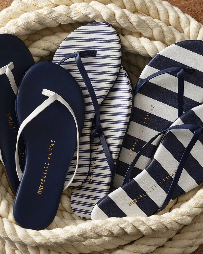 Petite Plume x TKEES Lily Sandal in Cabana Stripe - Image 6