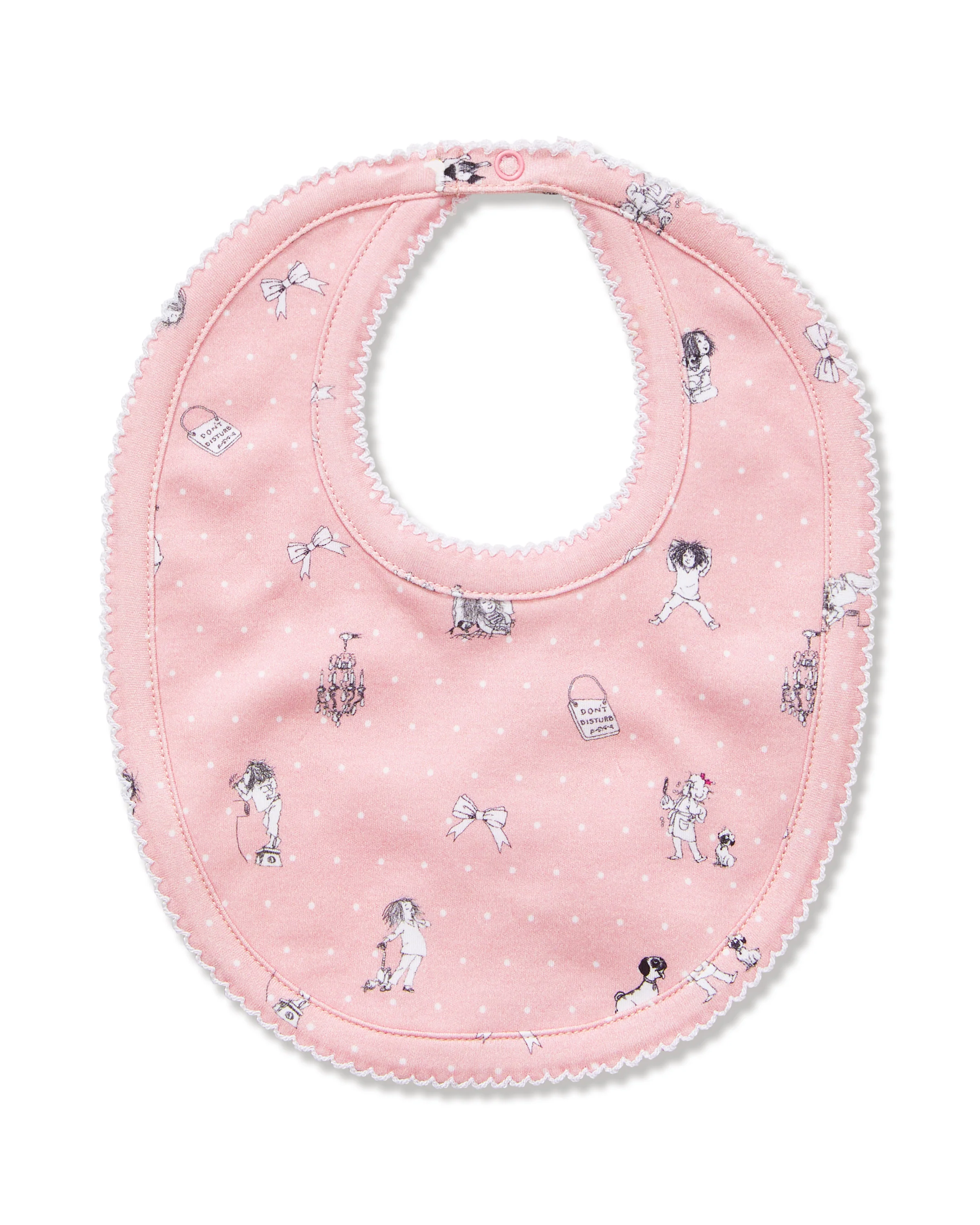 Petite Plume x Eloise Baby Pima Bib in Eloise Adventures