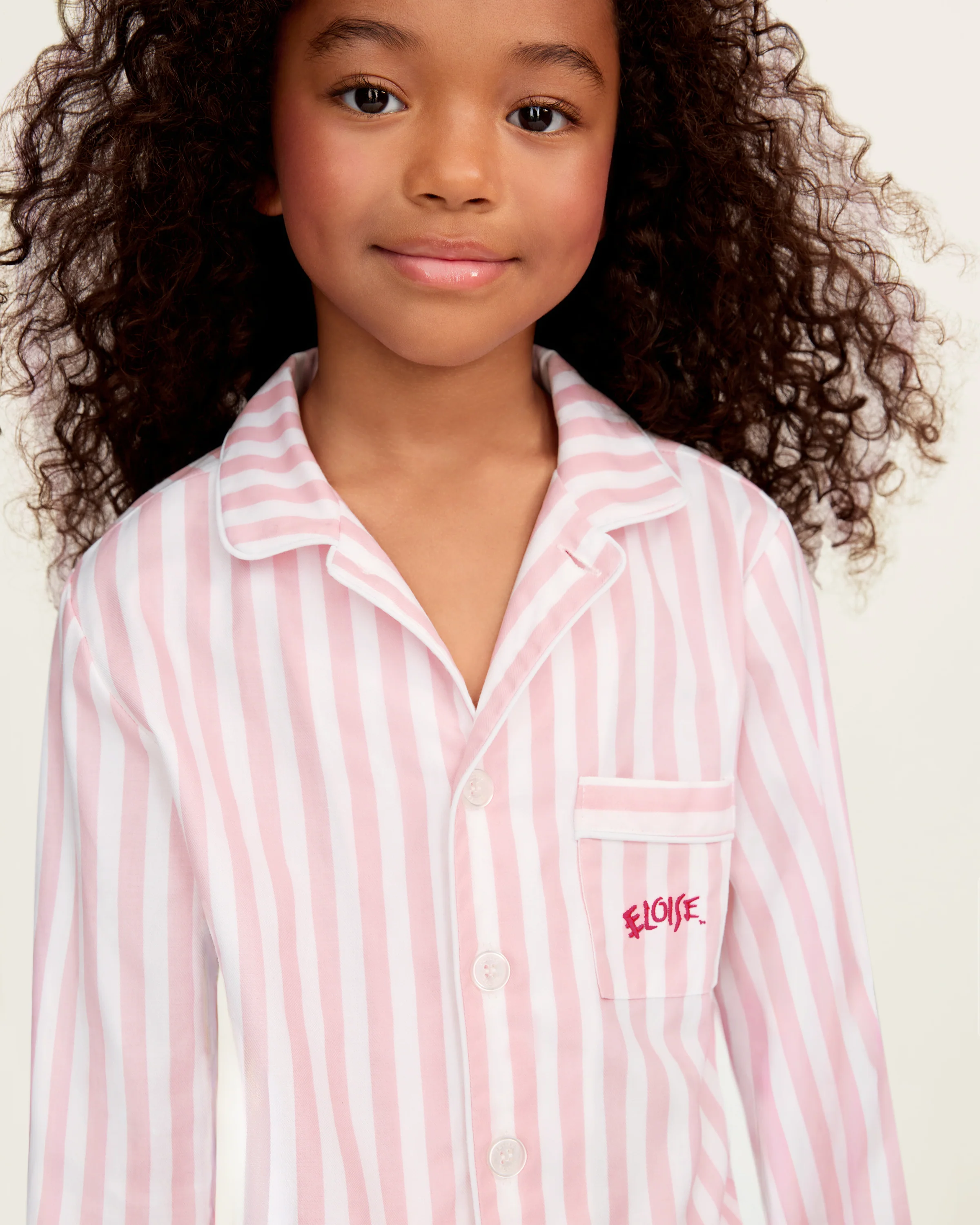 Petite Plume x Eloise Kid's Twill Pajama Set in Eloise Classic Stripe - Image 2